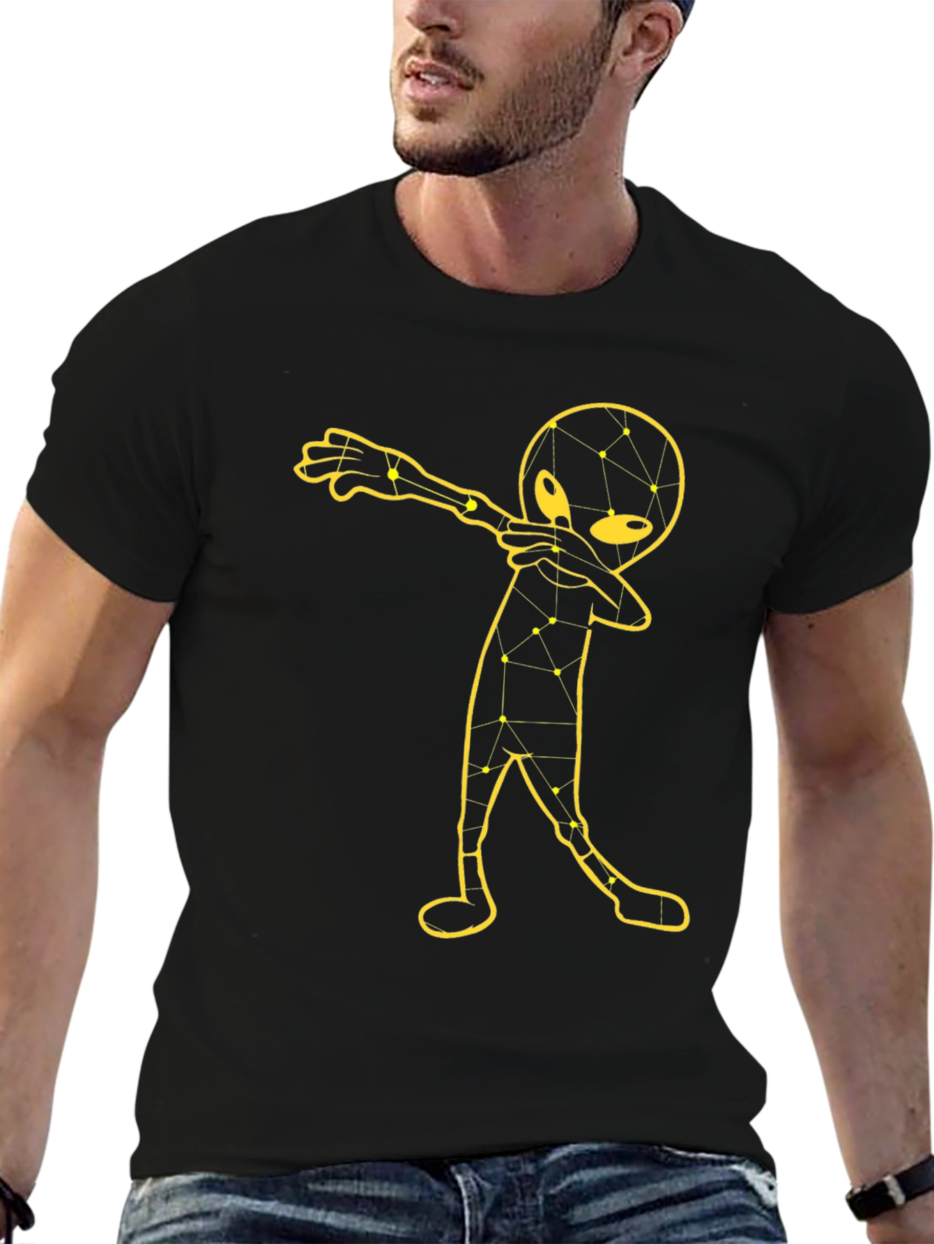 Dabbing Alien Graphic T-Shirt