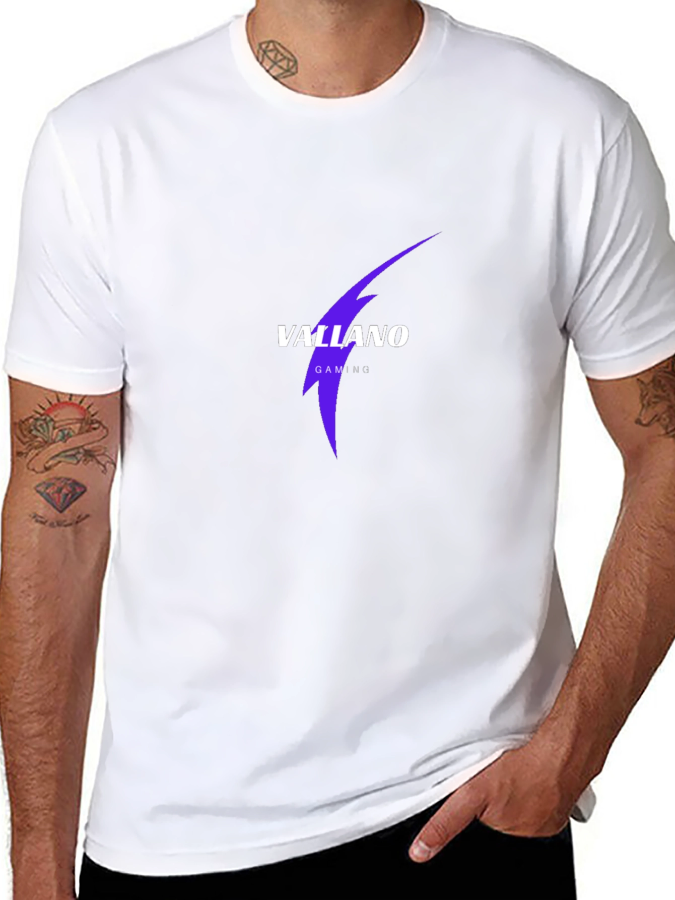 Vallano Gaming T-Shirt - Black Cotton Blend