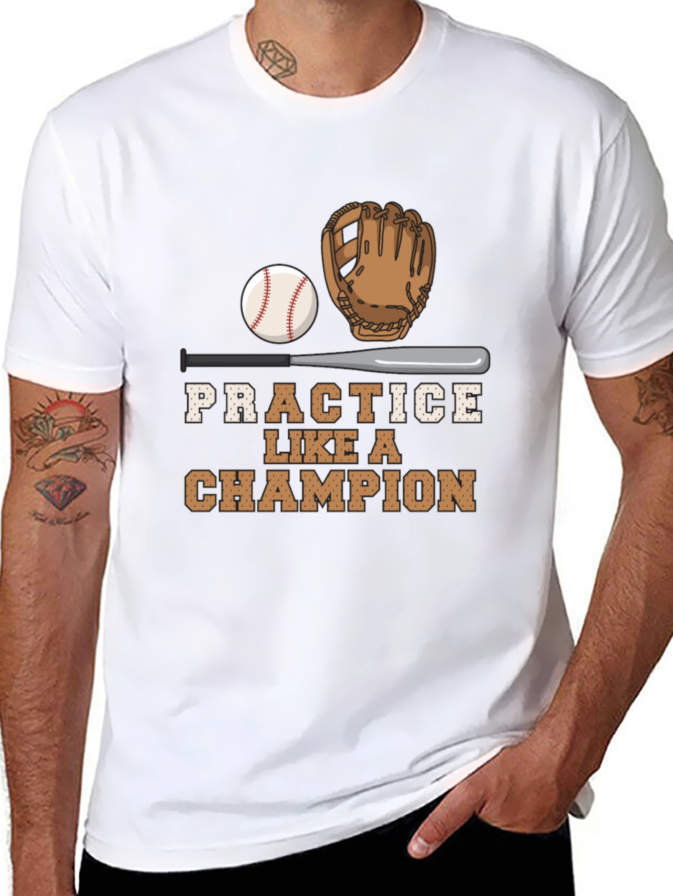 Practice Like A Champion Baseball Graphic Tee