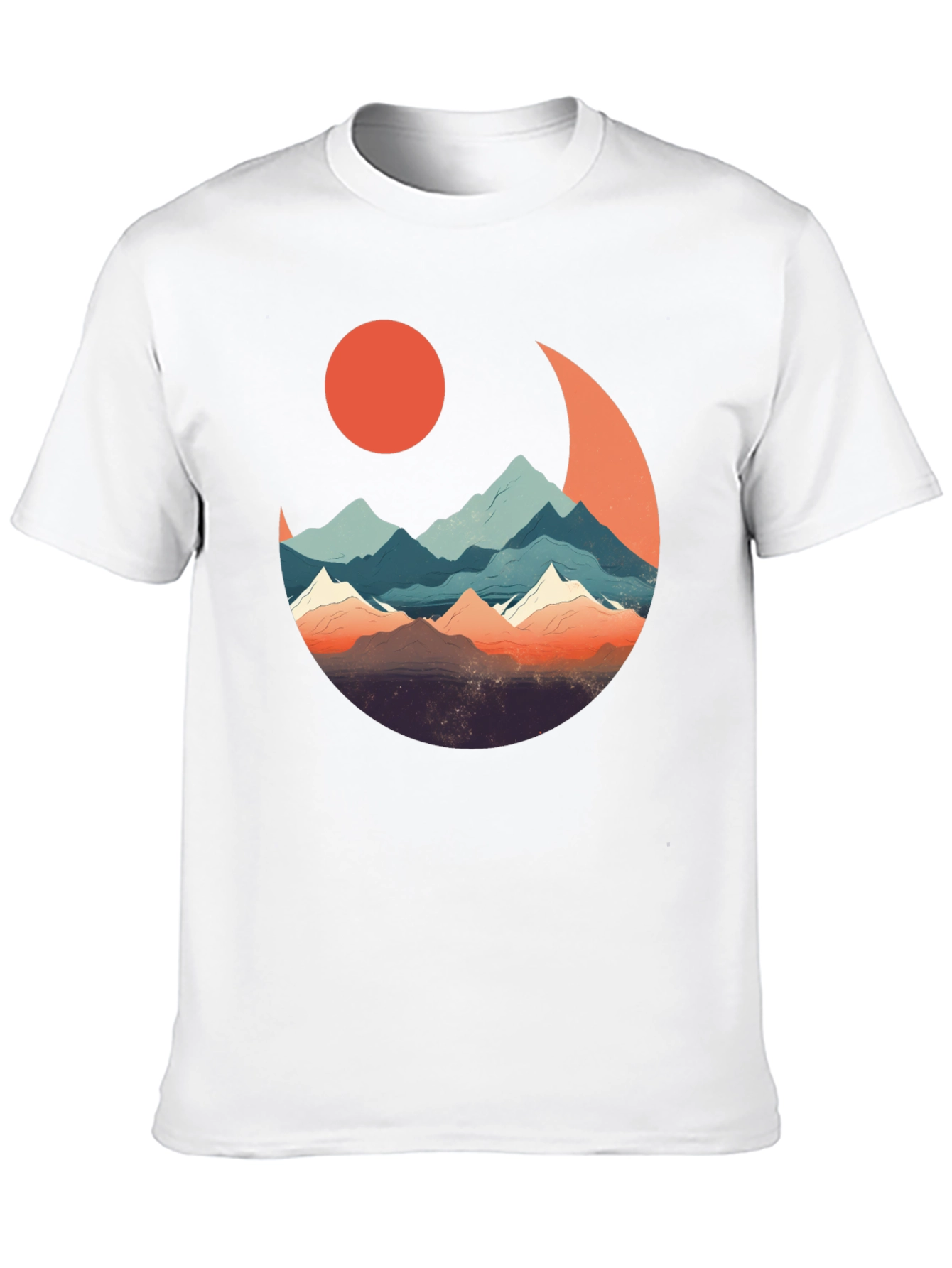 Mountain Moon Graphic Tee - Nature Inspired Design
