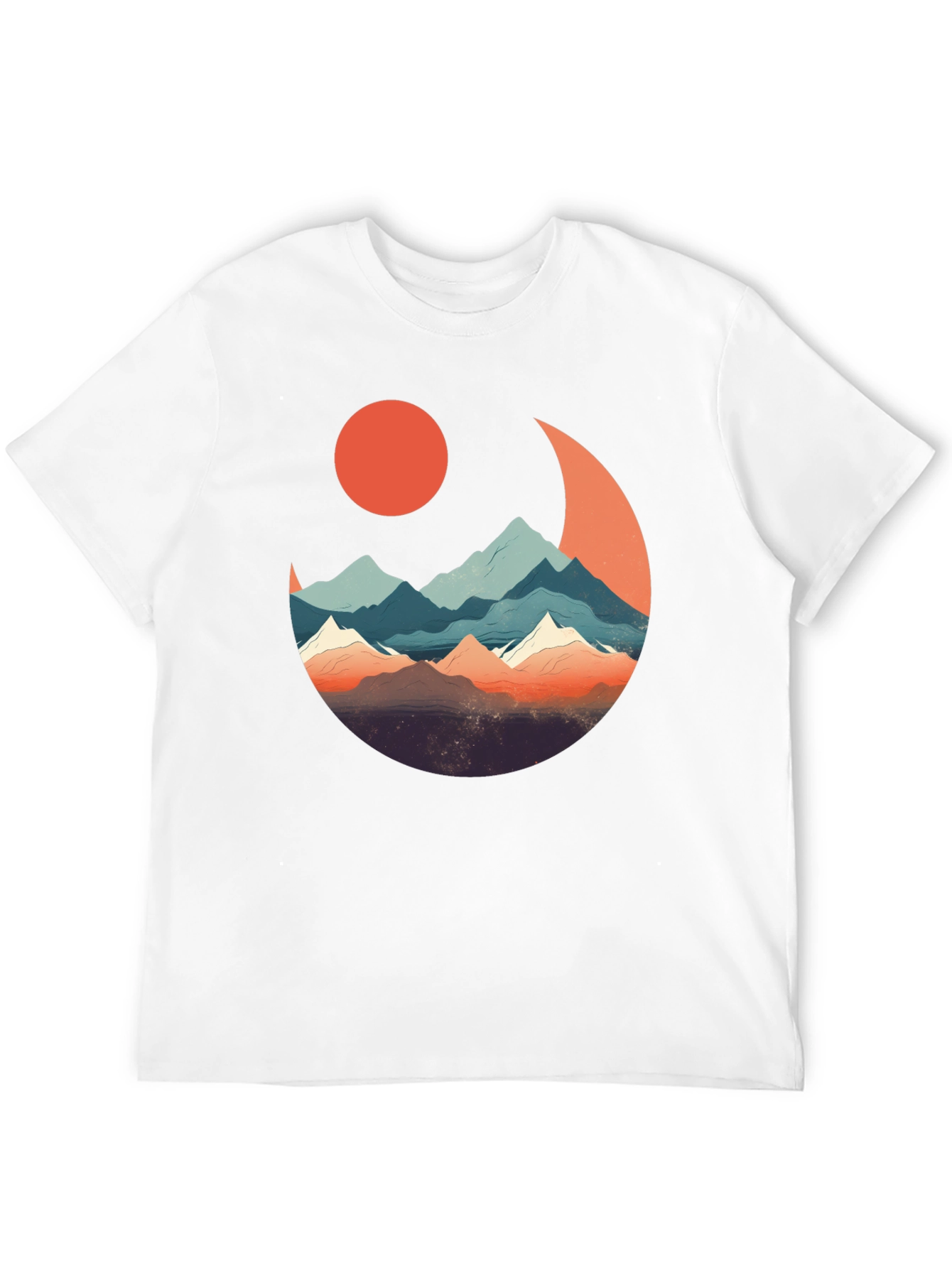 Mountain Moon Graphic Tee - Nature Inspired Design