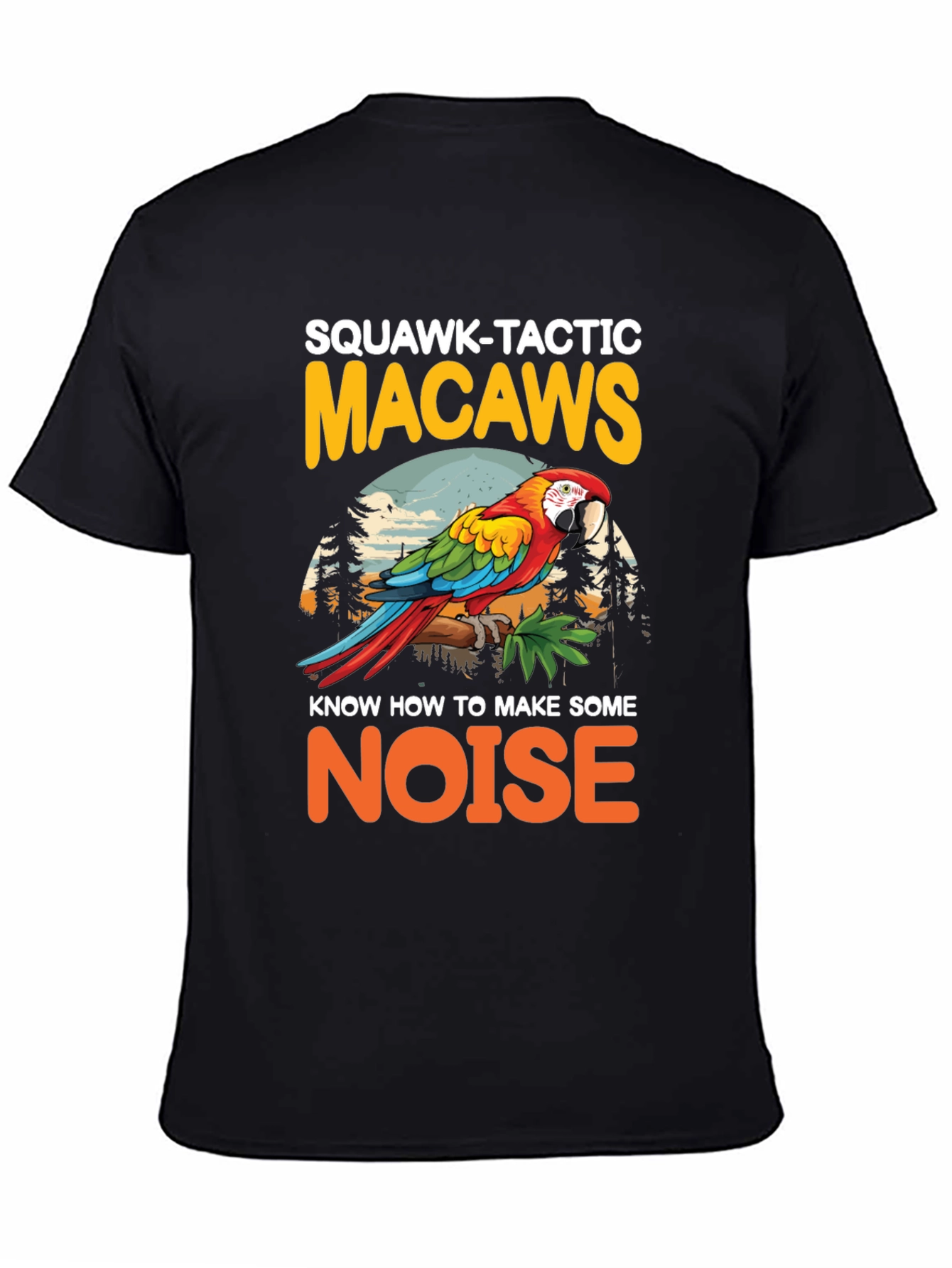 Squawk-Tactic Macaws Graphic Tee