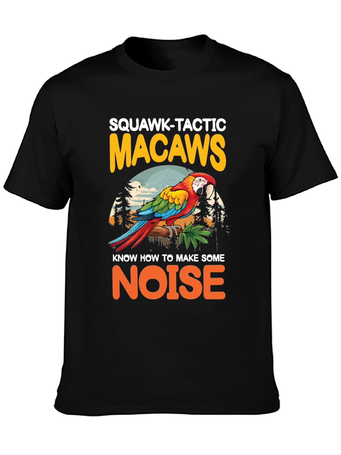 Squawk-Tactic Macaws Graphic Tee