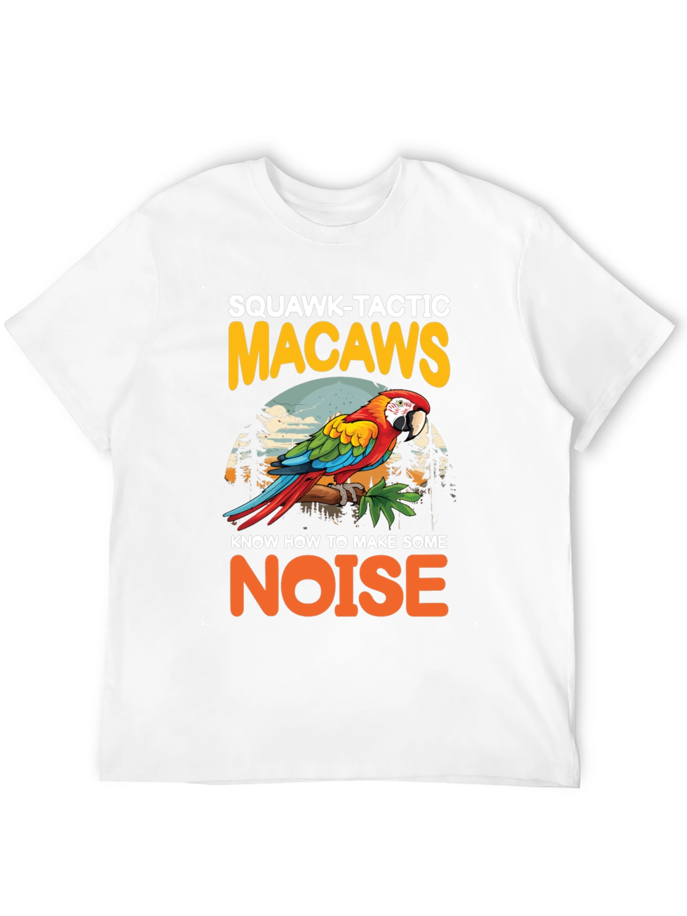 Squawk-Tactic Macaws Graphic Tee