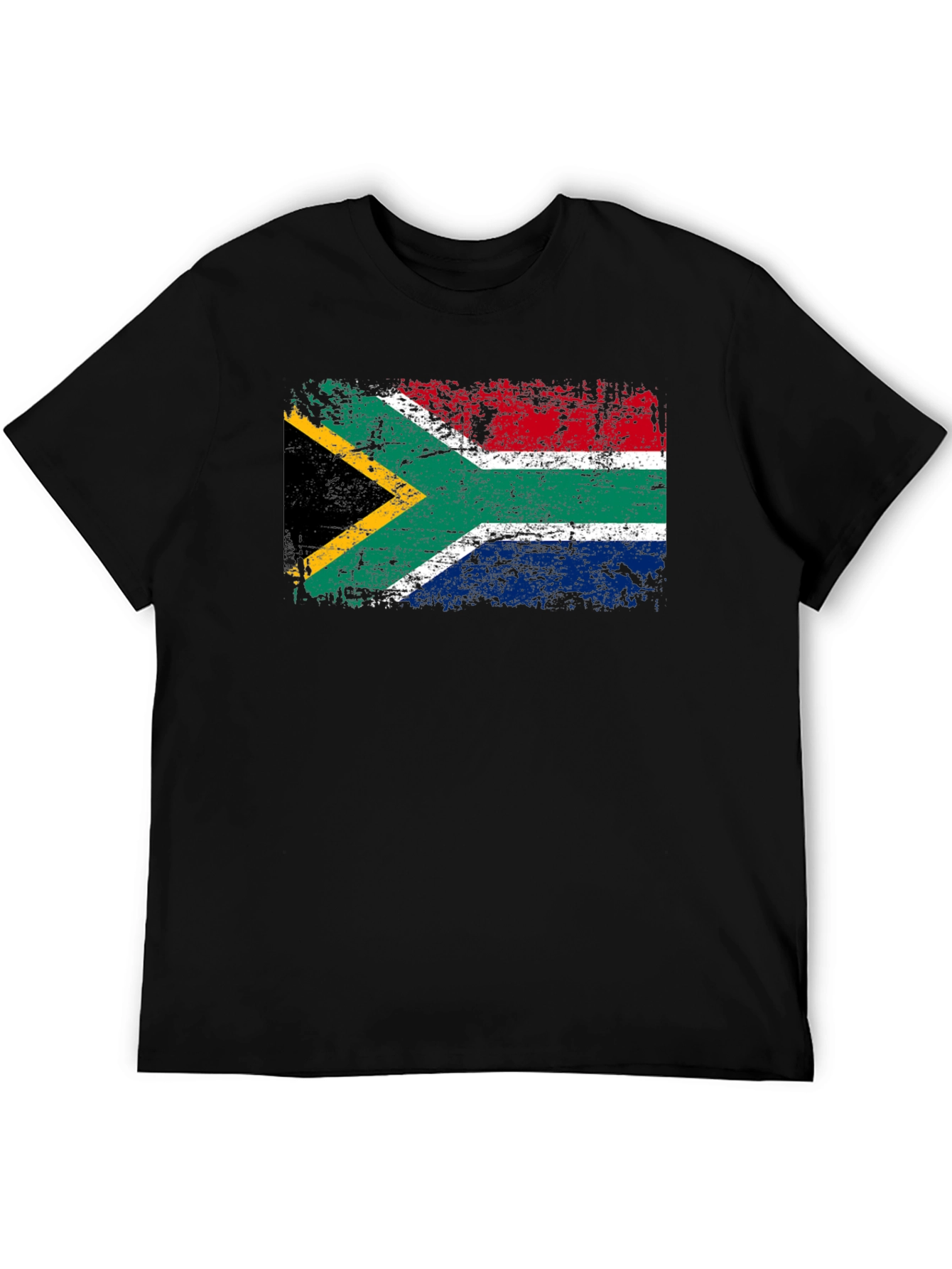 South Africa Flag Black T-Shirt