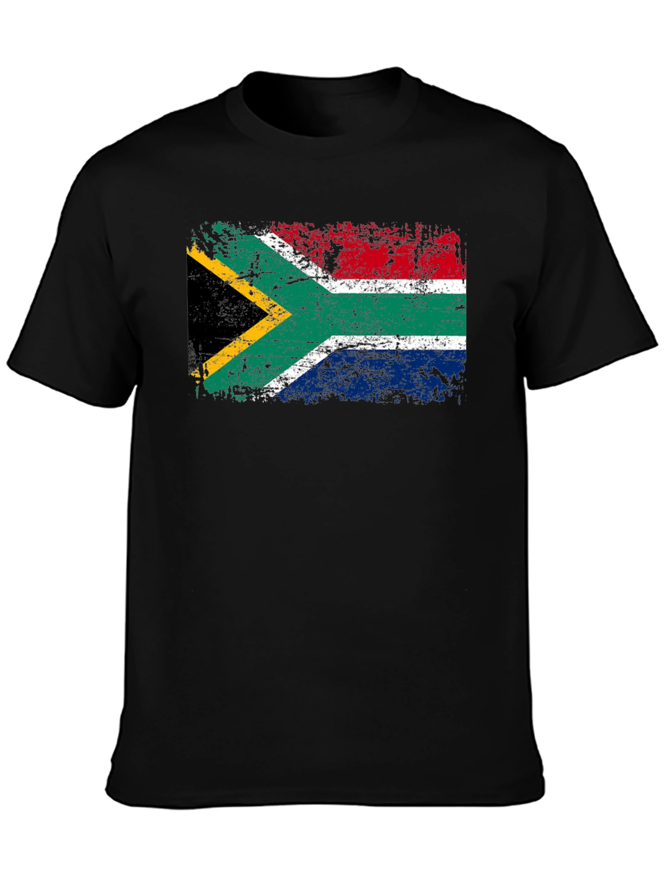 South Africa Flag Black T-Shirt