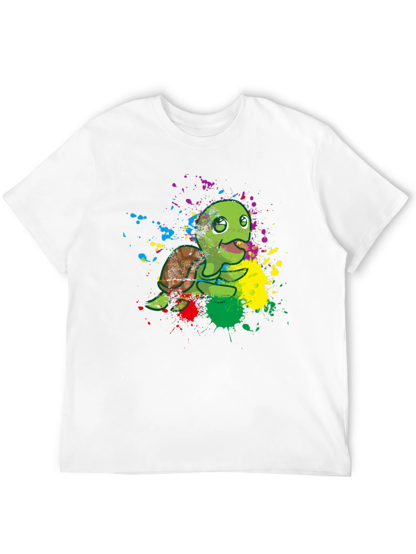 Turtle Paint Splatter T-Shirt - Fun Graphic Tee