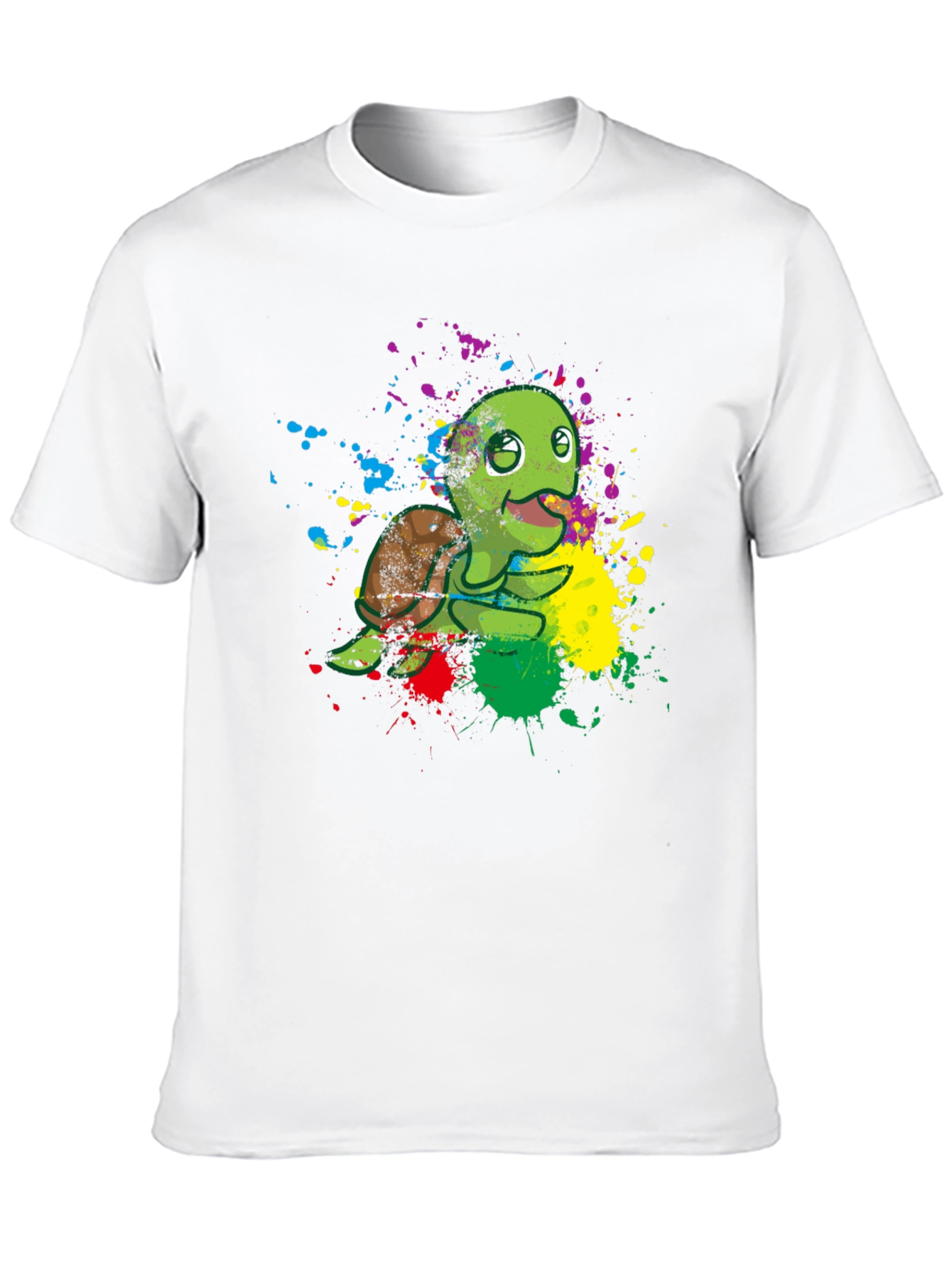 Turtle Paint Splatter T-Shirt - Fun Graphic Tee