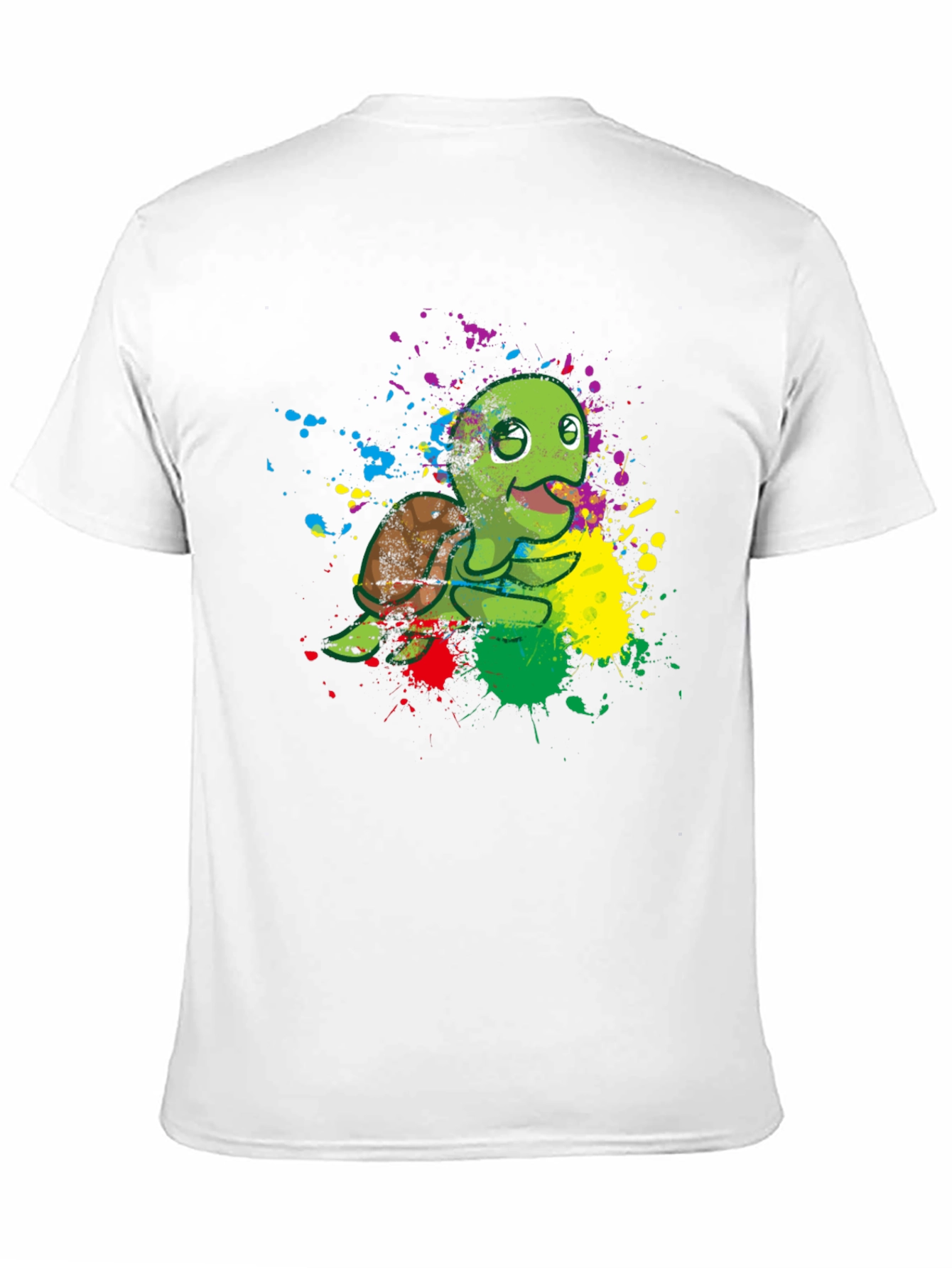 Turtle Paint Splatter T-Shirt - Fun Graphic Tee
