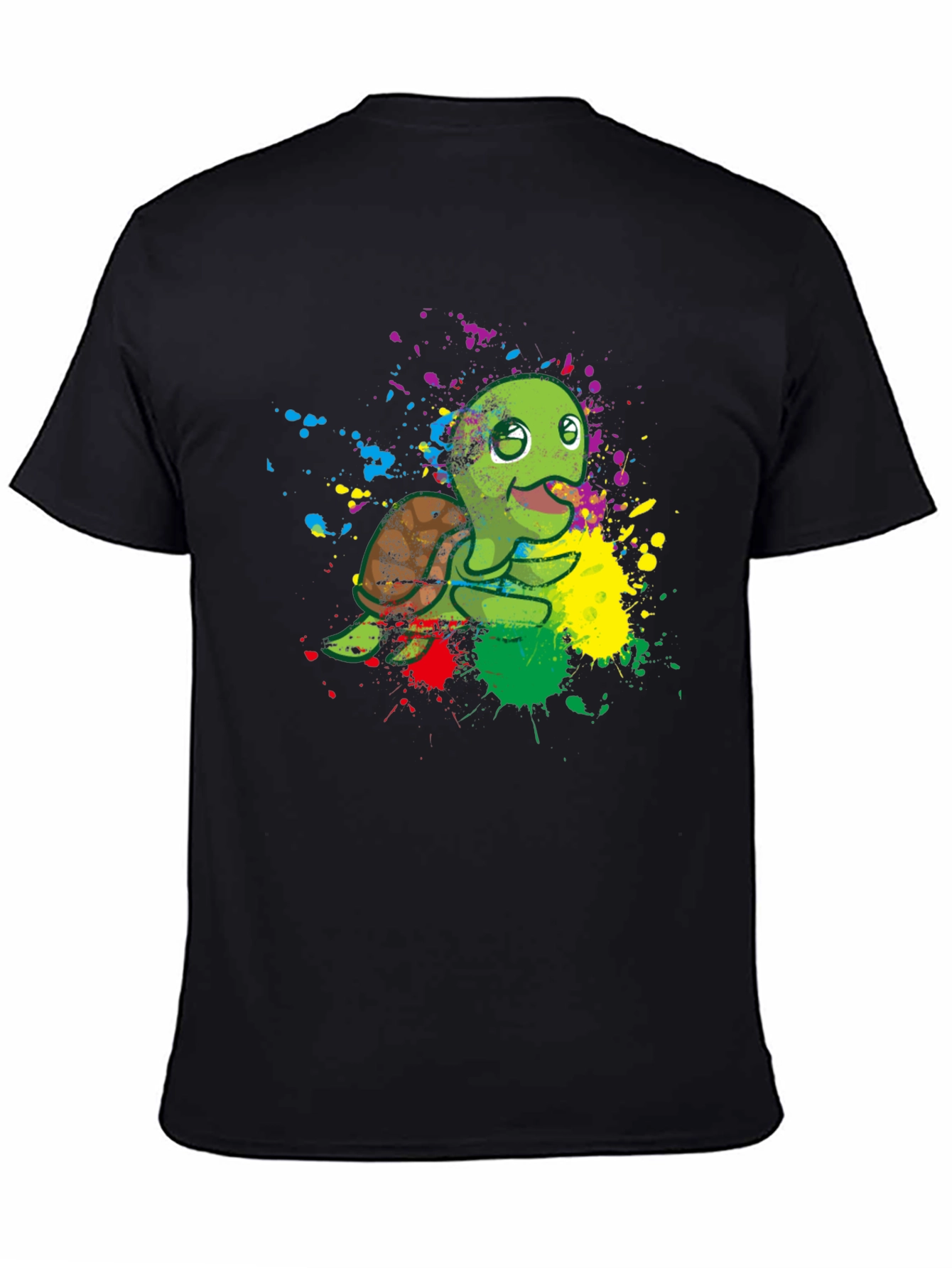 Turtle Paint Splatter T-Shirt - Fun Graphic Tee