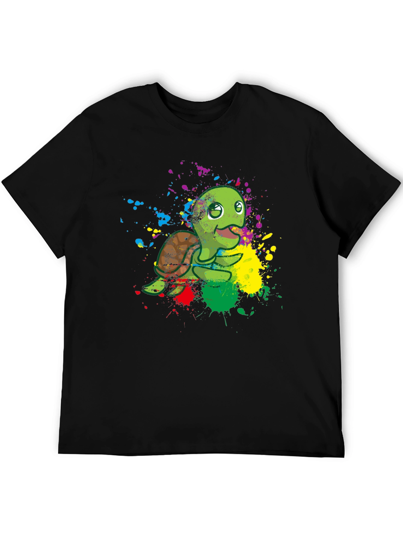 Turtle Paint Splatter T-Shirt - Fun Graphic Tee