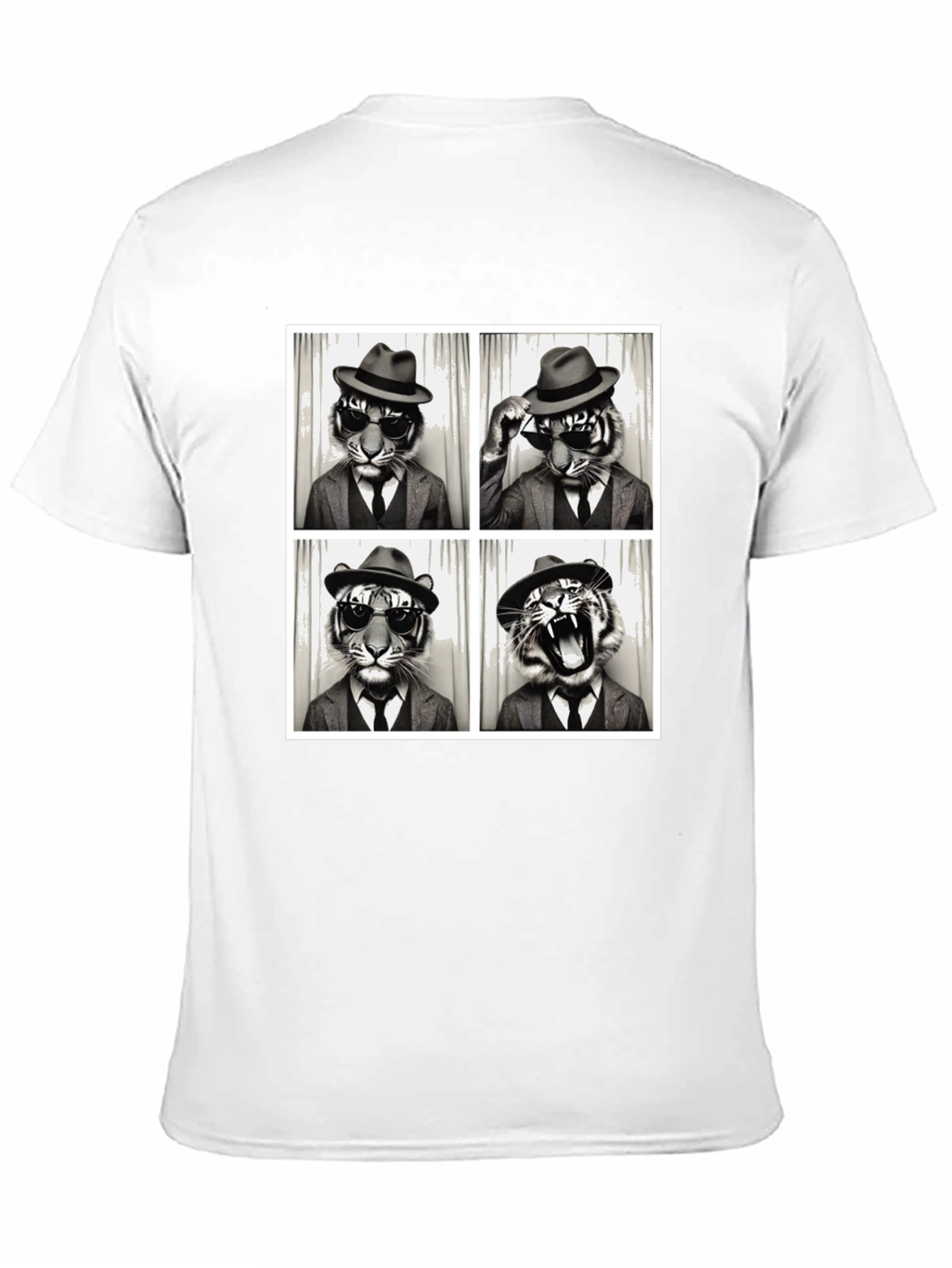 Cool Tiger Photo Booth Black T-Shirt