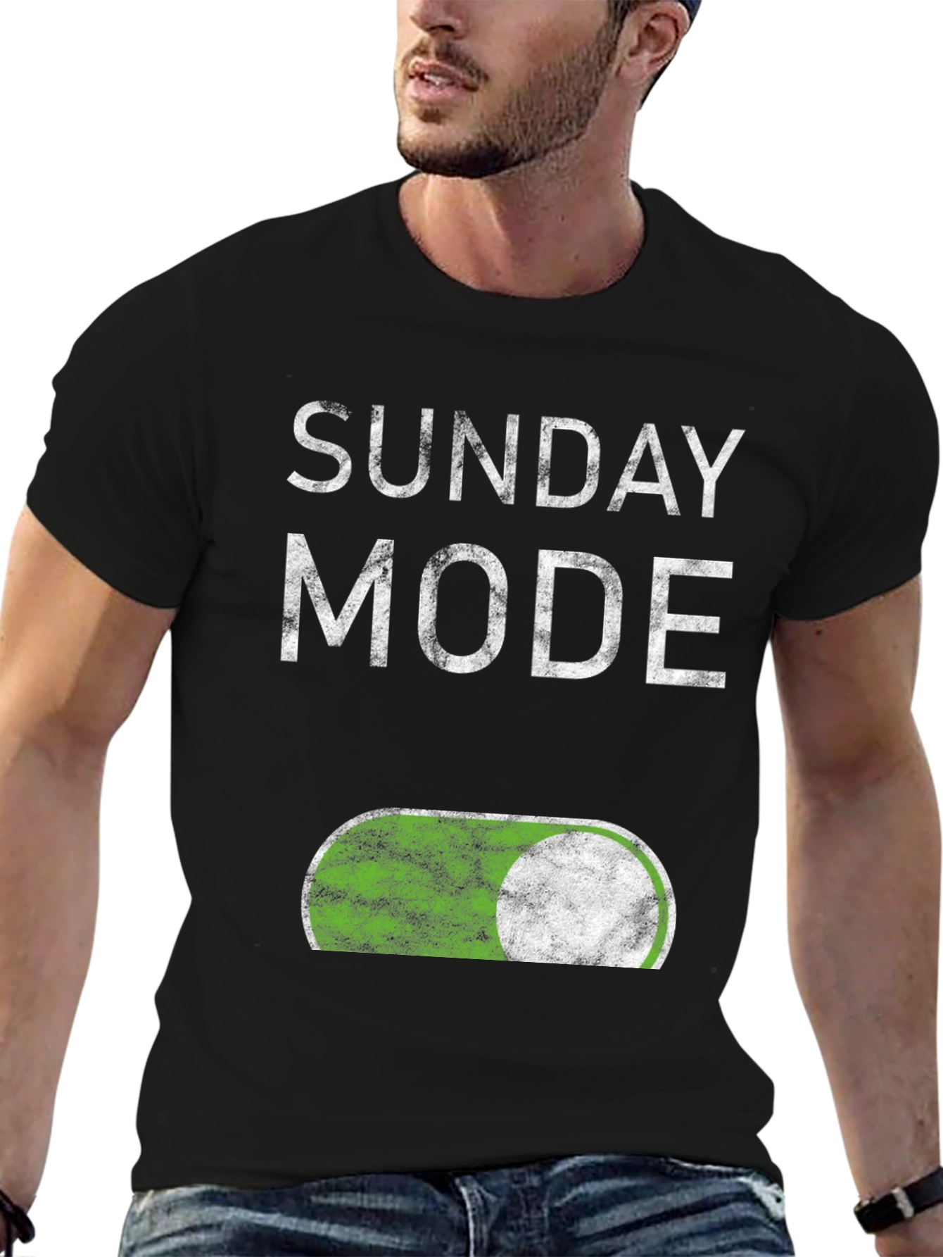Sunday Mode Graphic Tee - Relaxed Weekend Vibes
