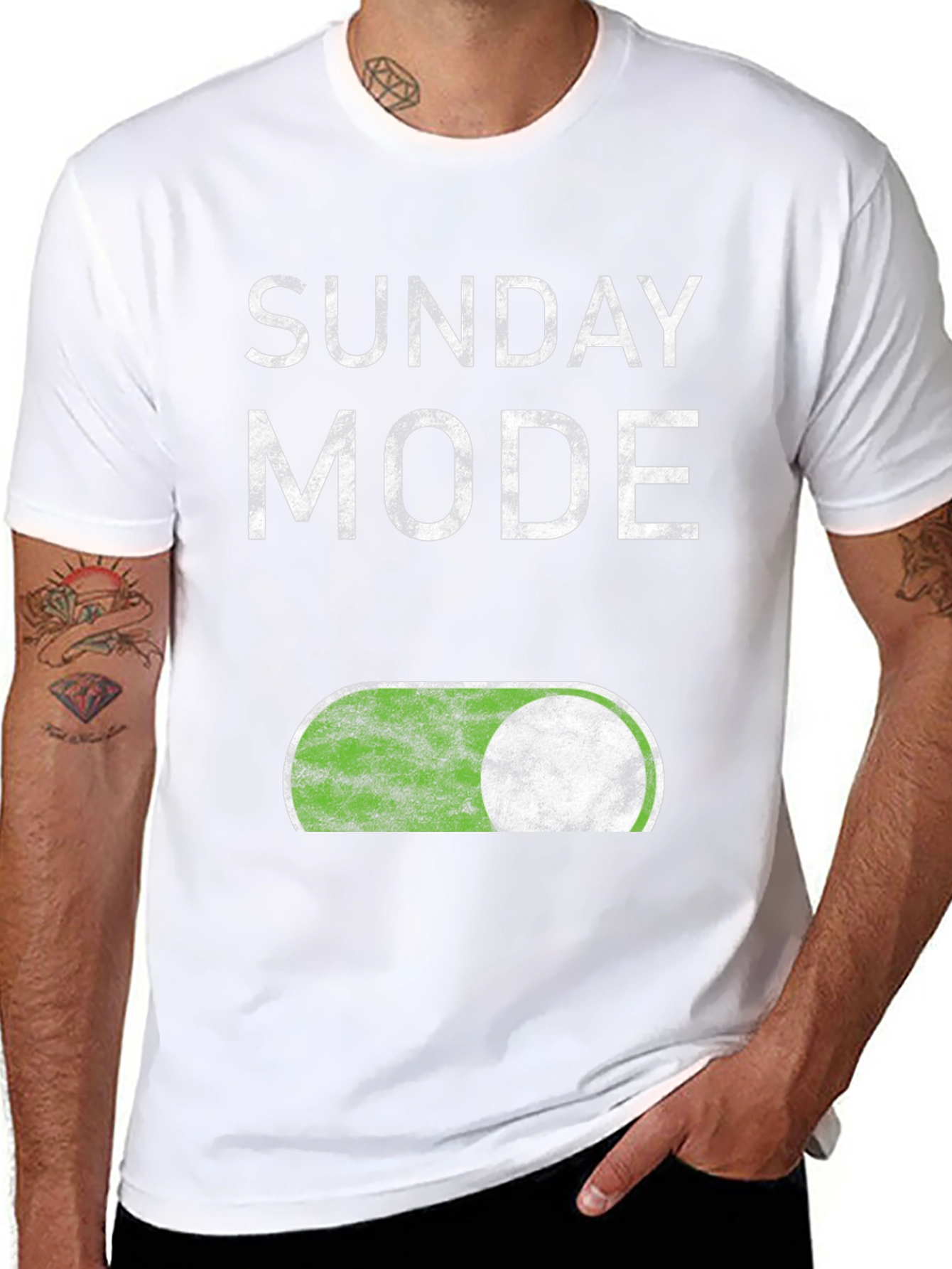 Sunday Mode Graphic Tee - Relaxed Weekend Vibes