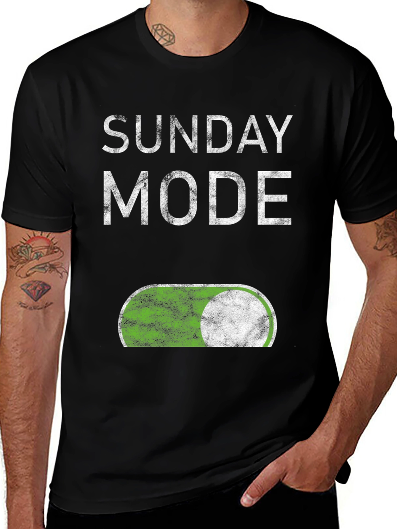 Sunday Mode Graphic Tee - Relaxed Weekend Vibes