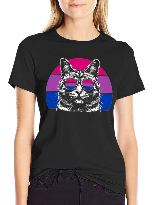 Bisexual Pride Cat Graphic T-Shirt