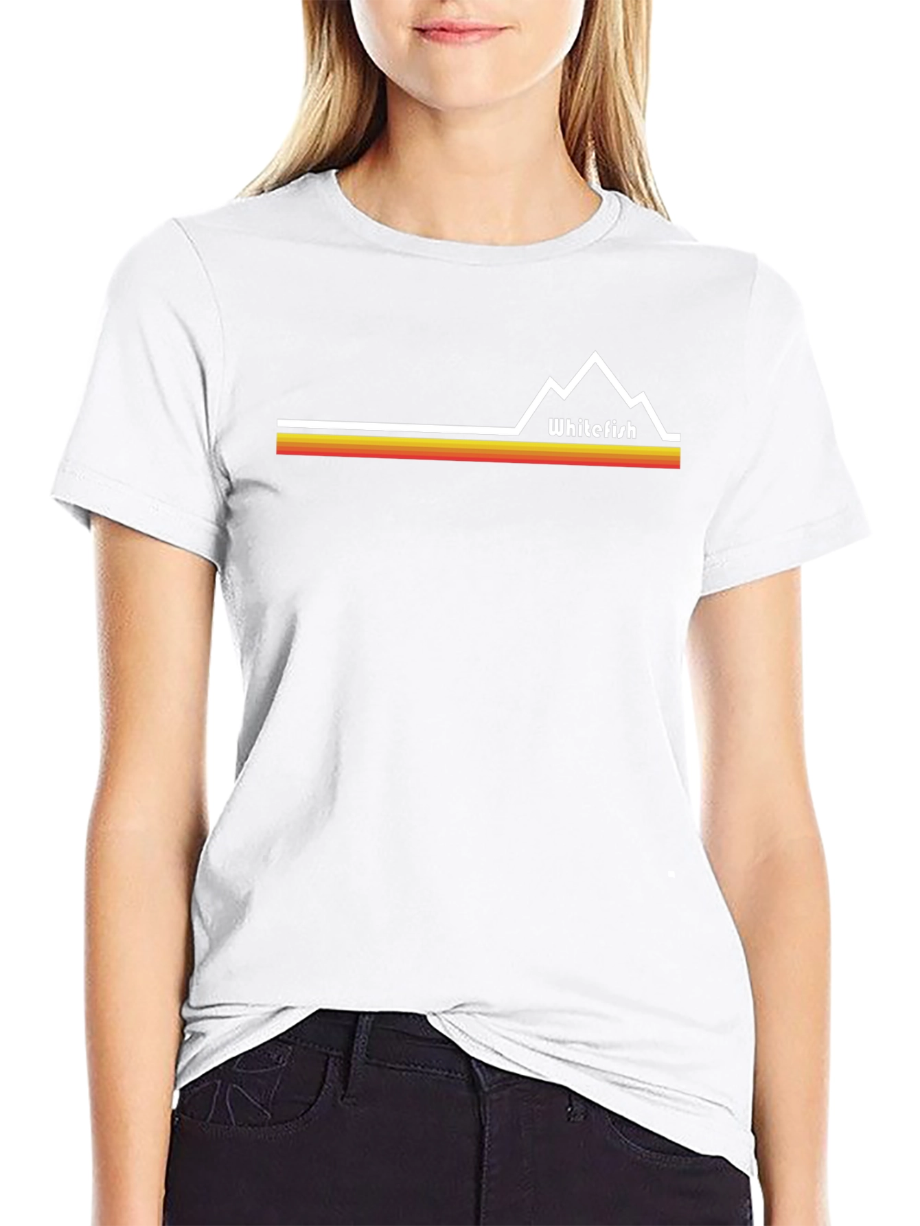 Whitefish Retro Mountain Tee - Classic Style