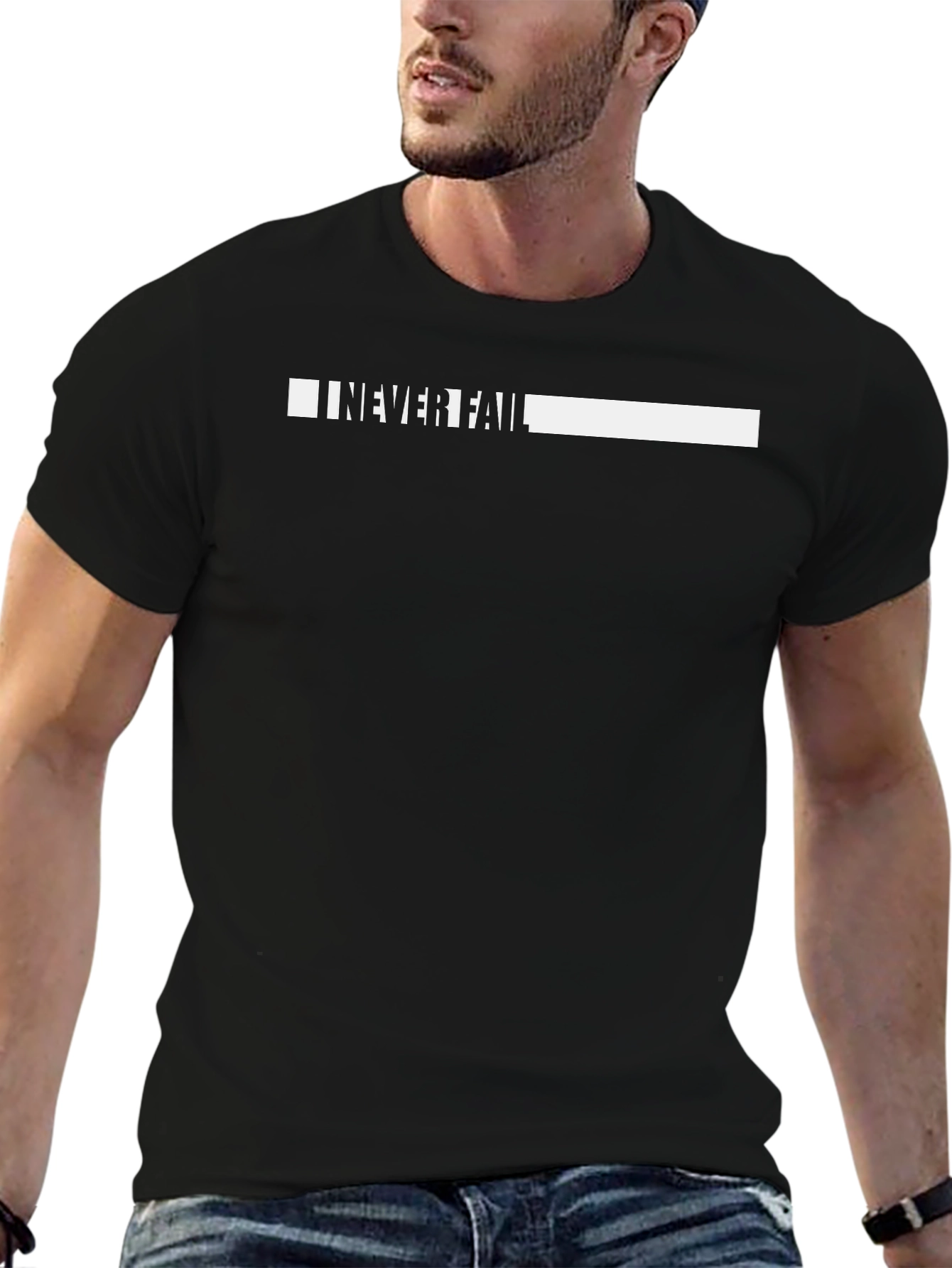 I NEVER FAIL Graphic Tee - Bold Statement Shirt