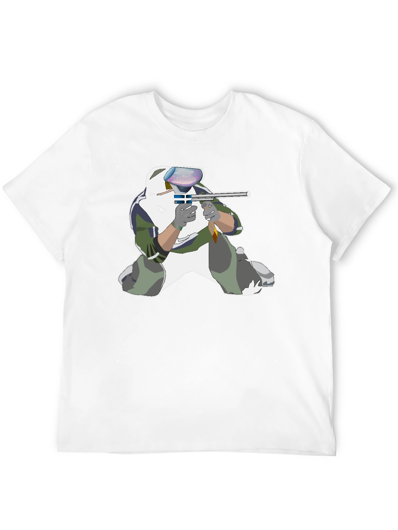 Paintball Player Graphic T-Shirt