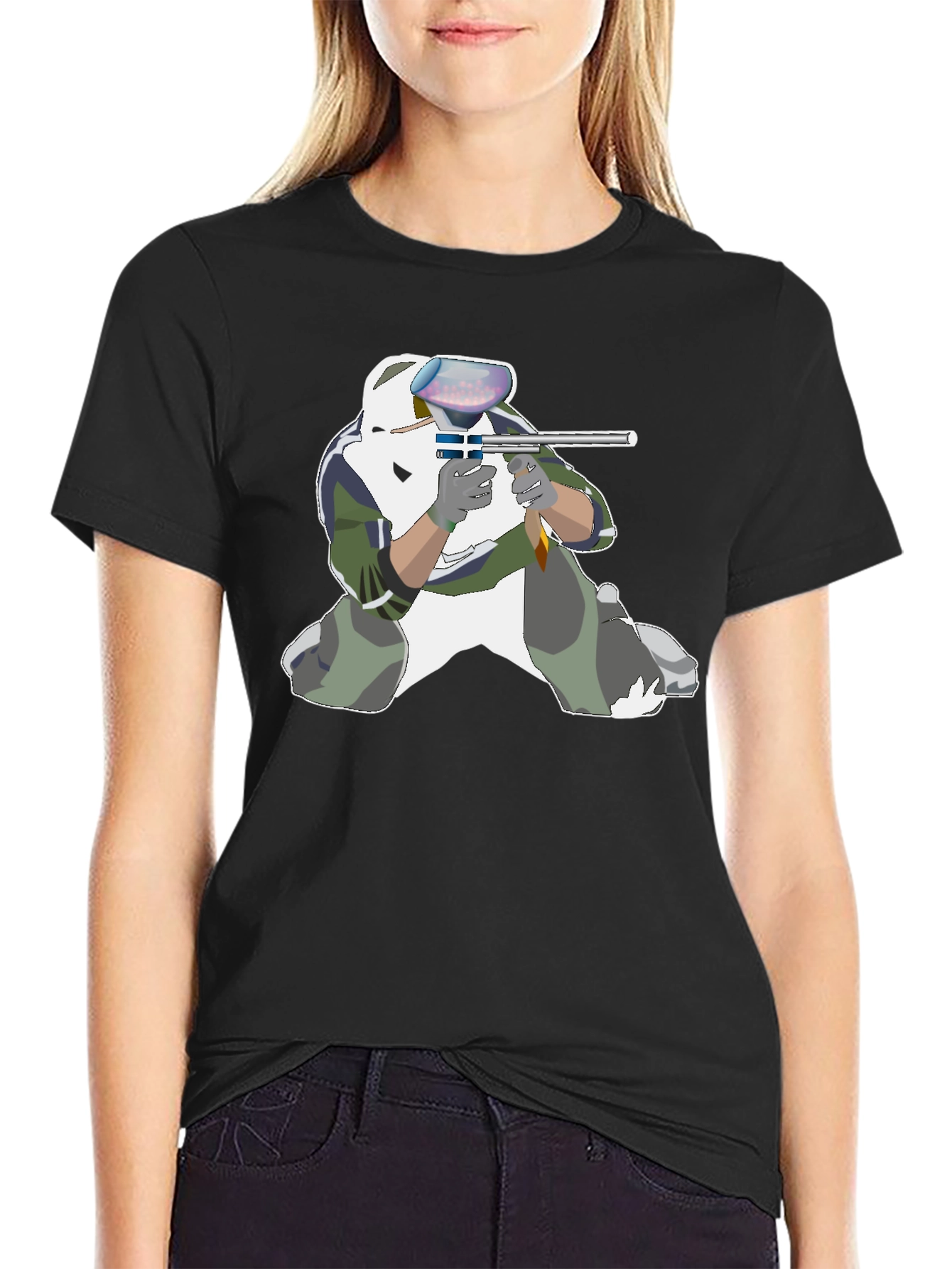 Paintball Player Graphic T-Shirt