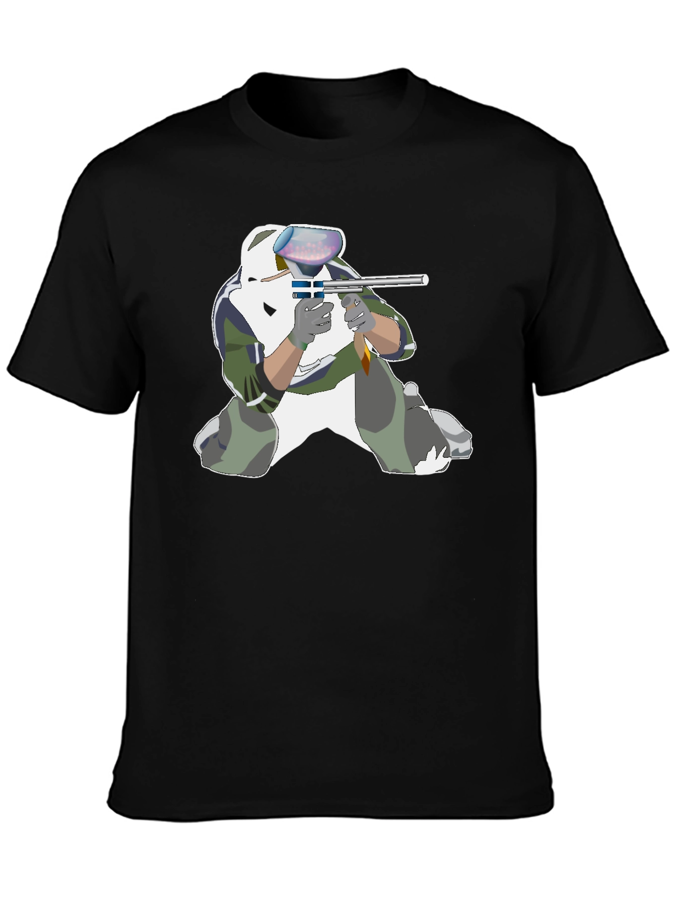 Paintball Player Graphic T-Shirt