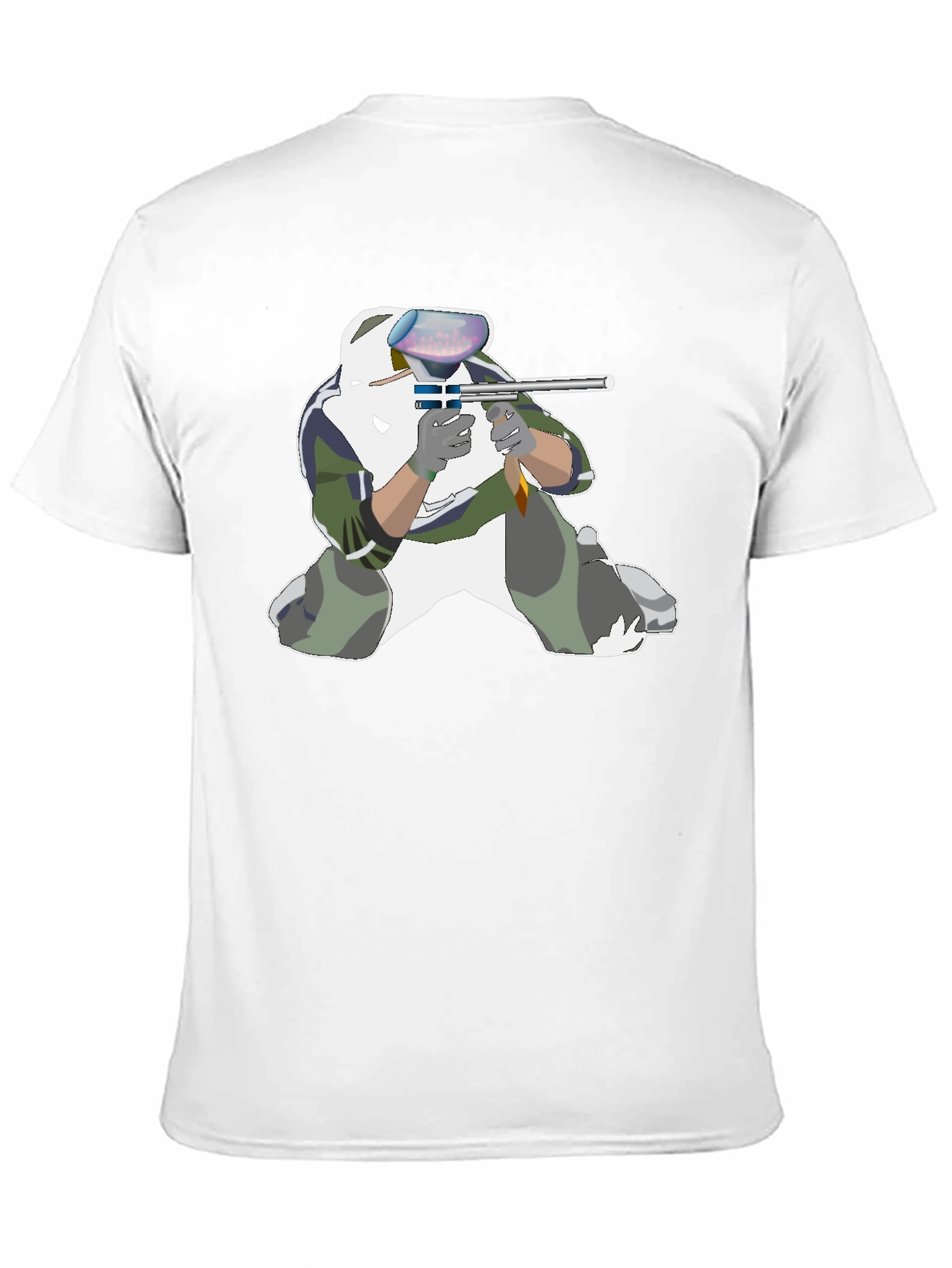Paintball Player Graphic T-Shirt
