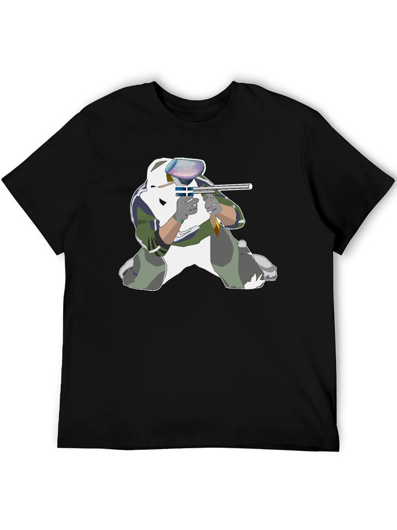 Paintball Player Graphic T-Shirt