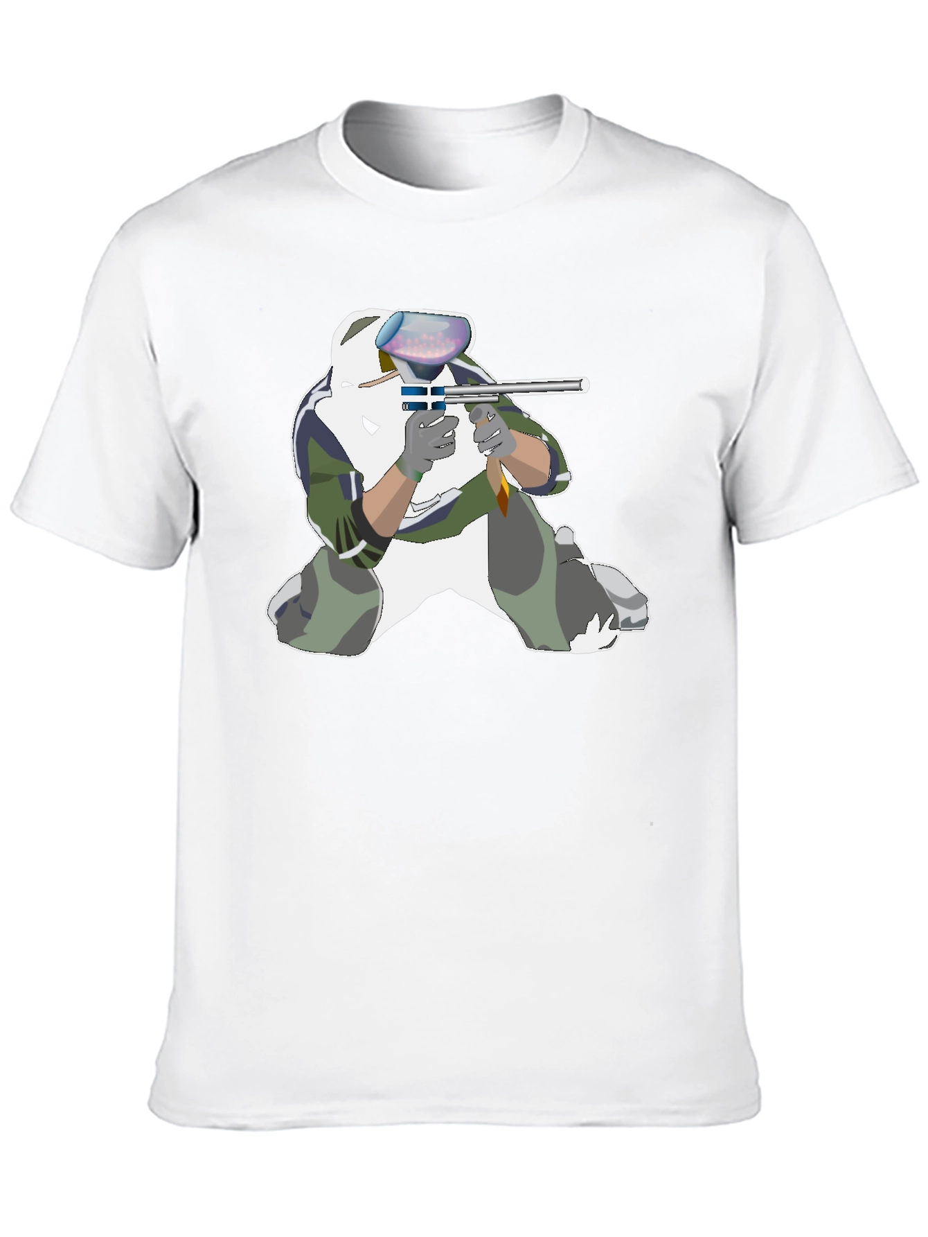 Paintball Player Graphic T-Shirt