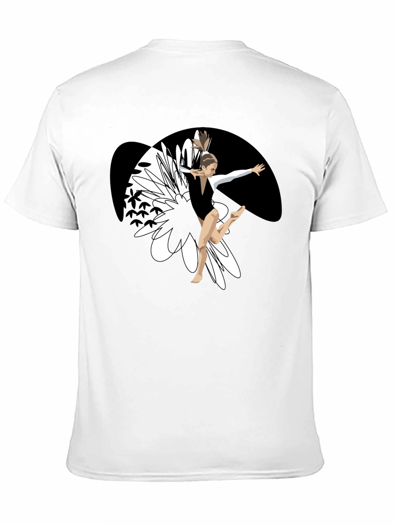 Gymnast Graphic Tee - Black Cotton Blend