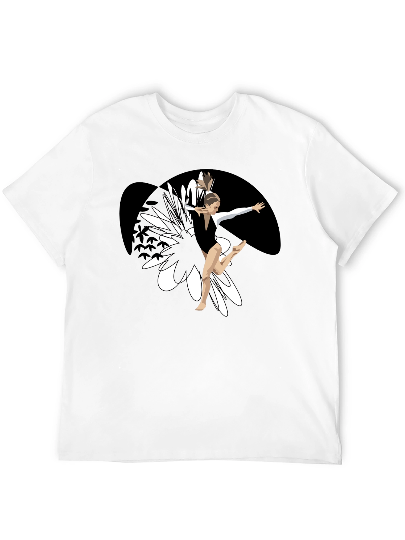 Gymnast Graphic Tee - Black Cotton Blend