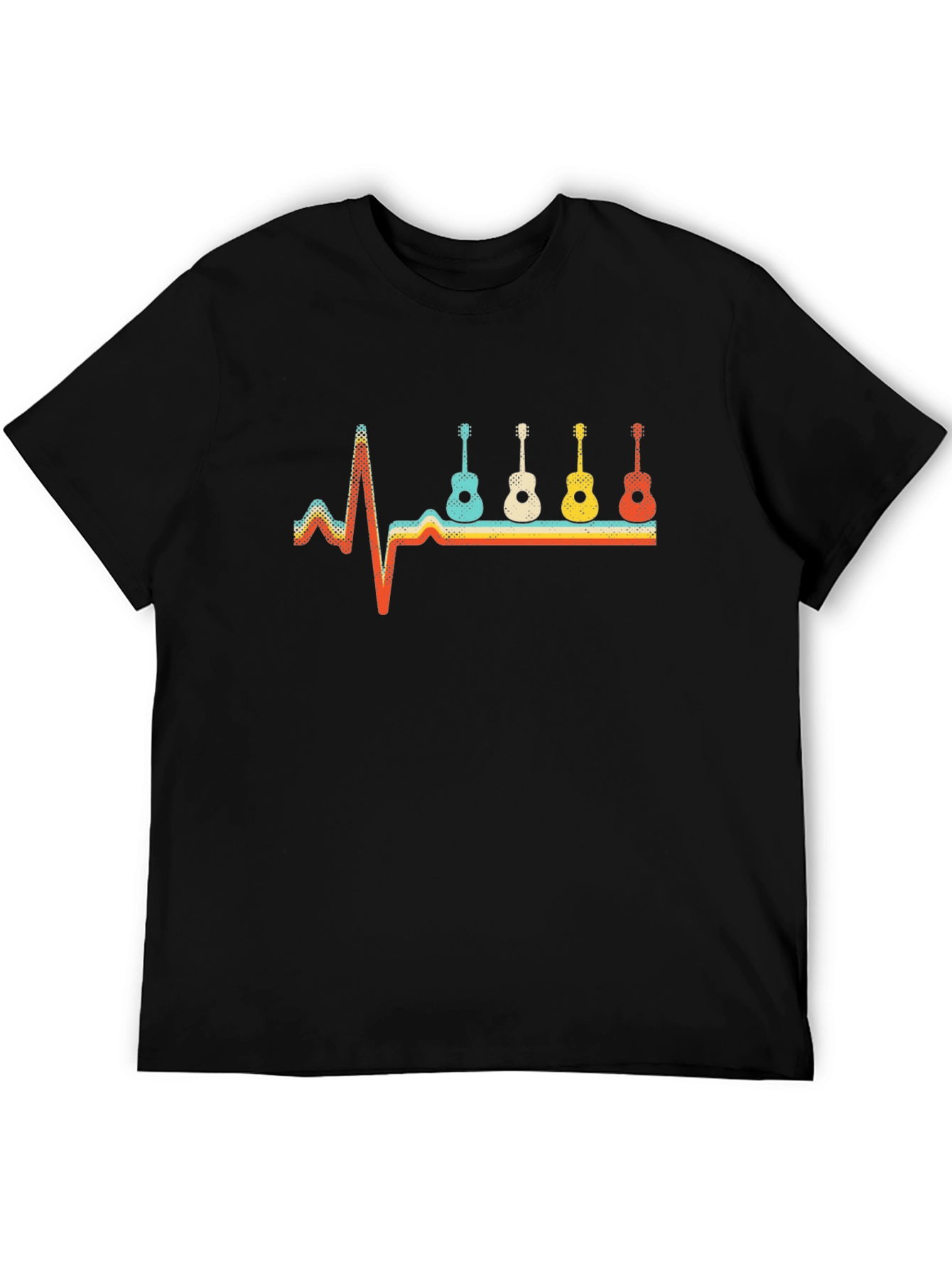 Guitar Heartbeat Graphic Tee - Music Lover Shirt
