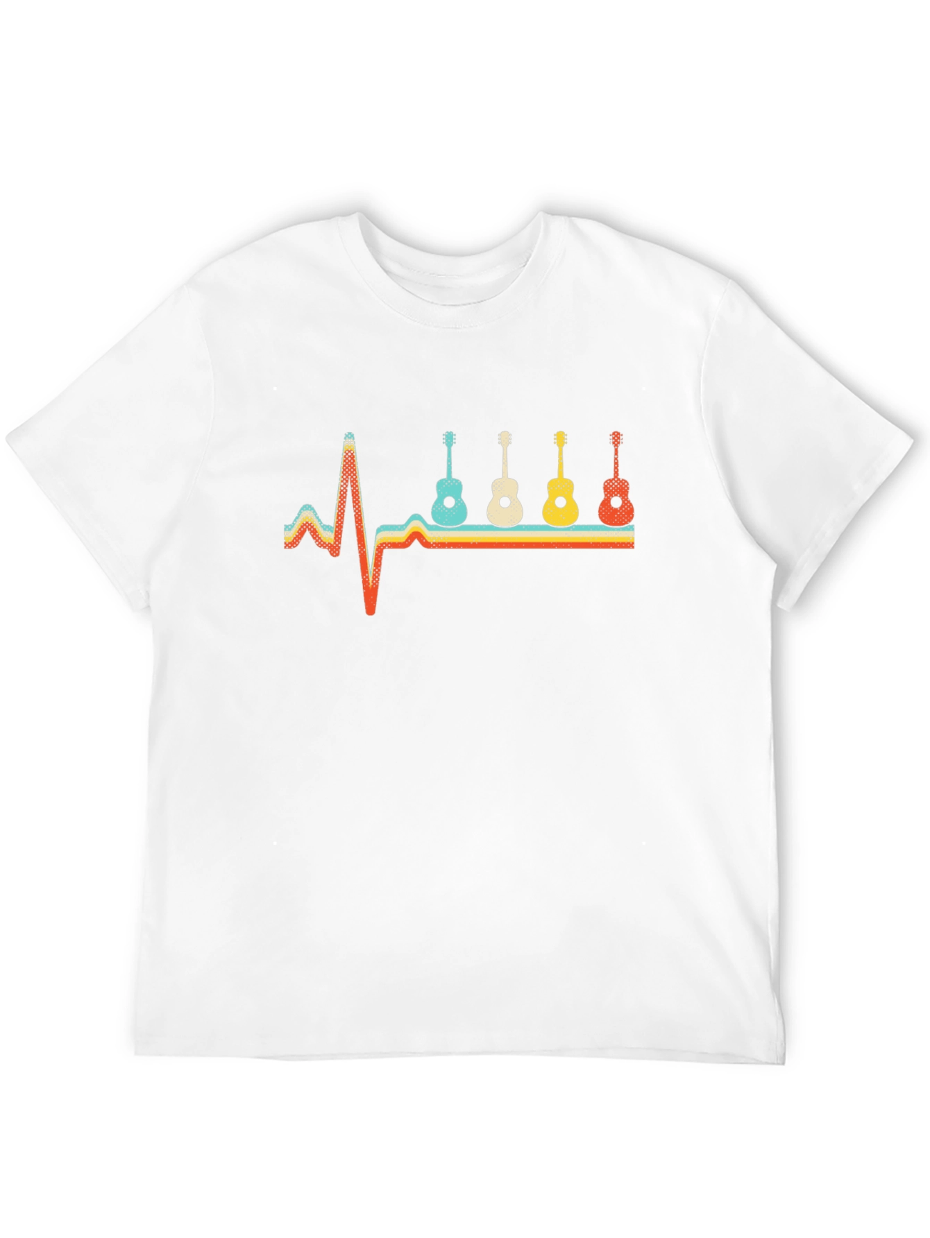 Guitar Heartbeat Graphic Tee - Music Lover Shirt