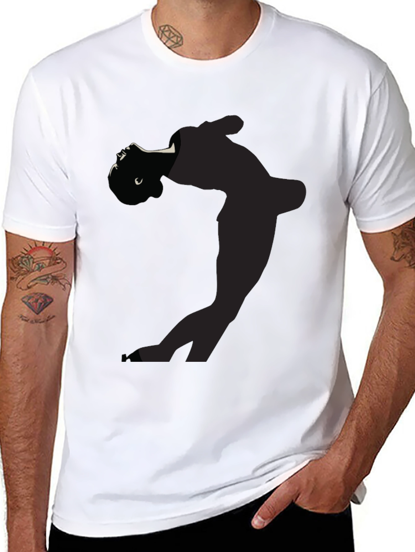 Mens Silhouette Graphic Tee - Black