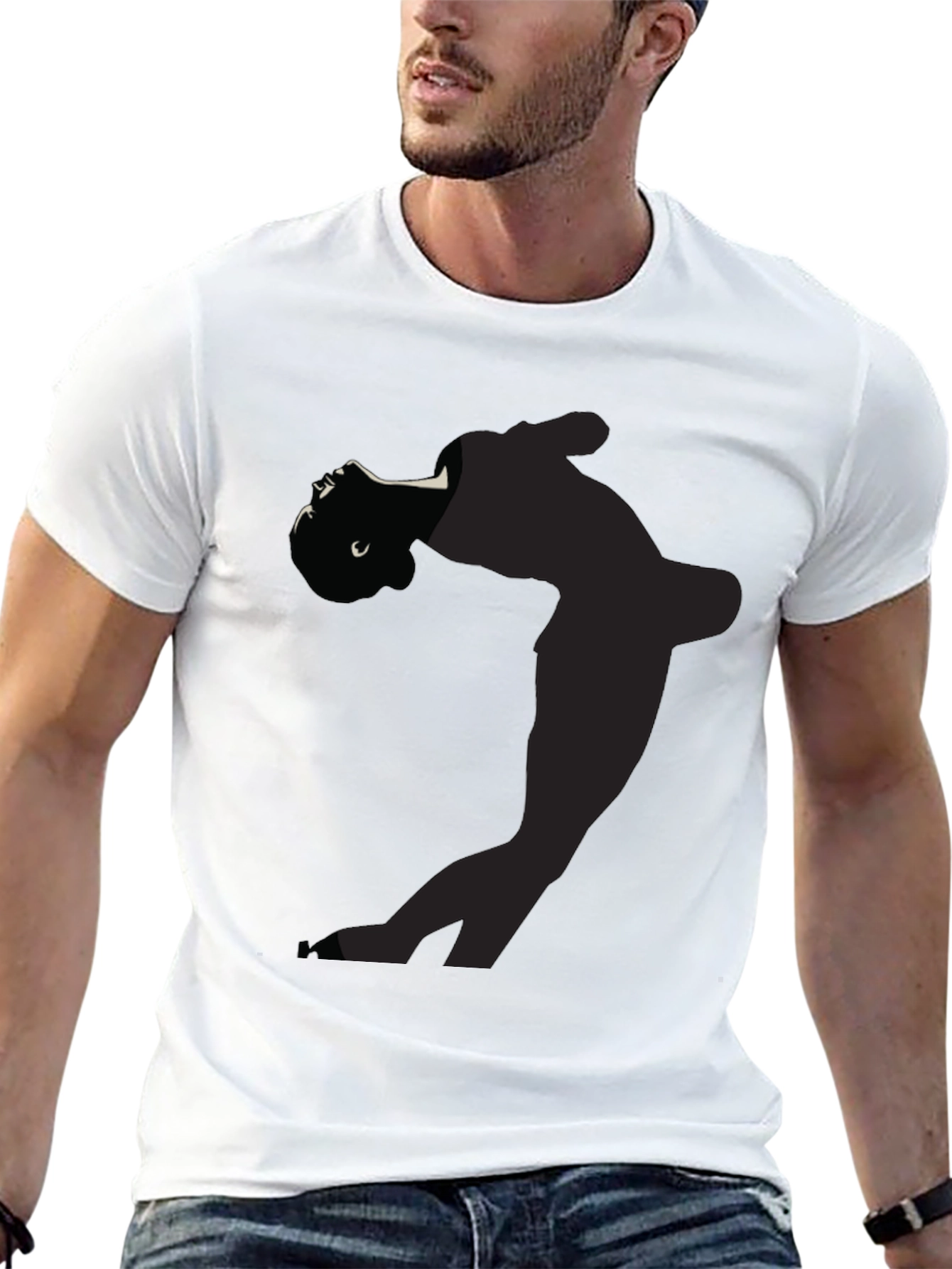 Mens Silhouette Graphic Tee - Black