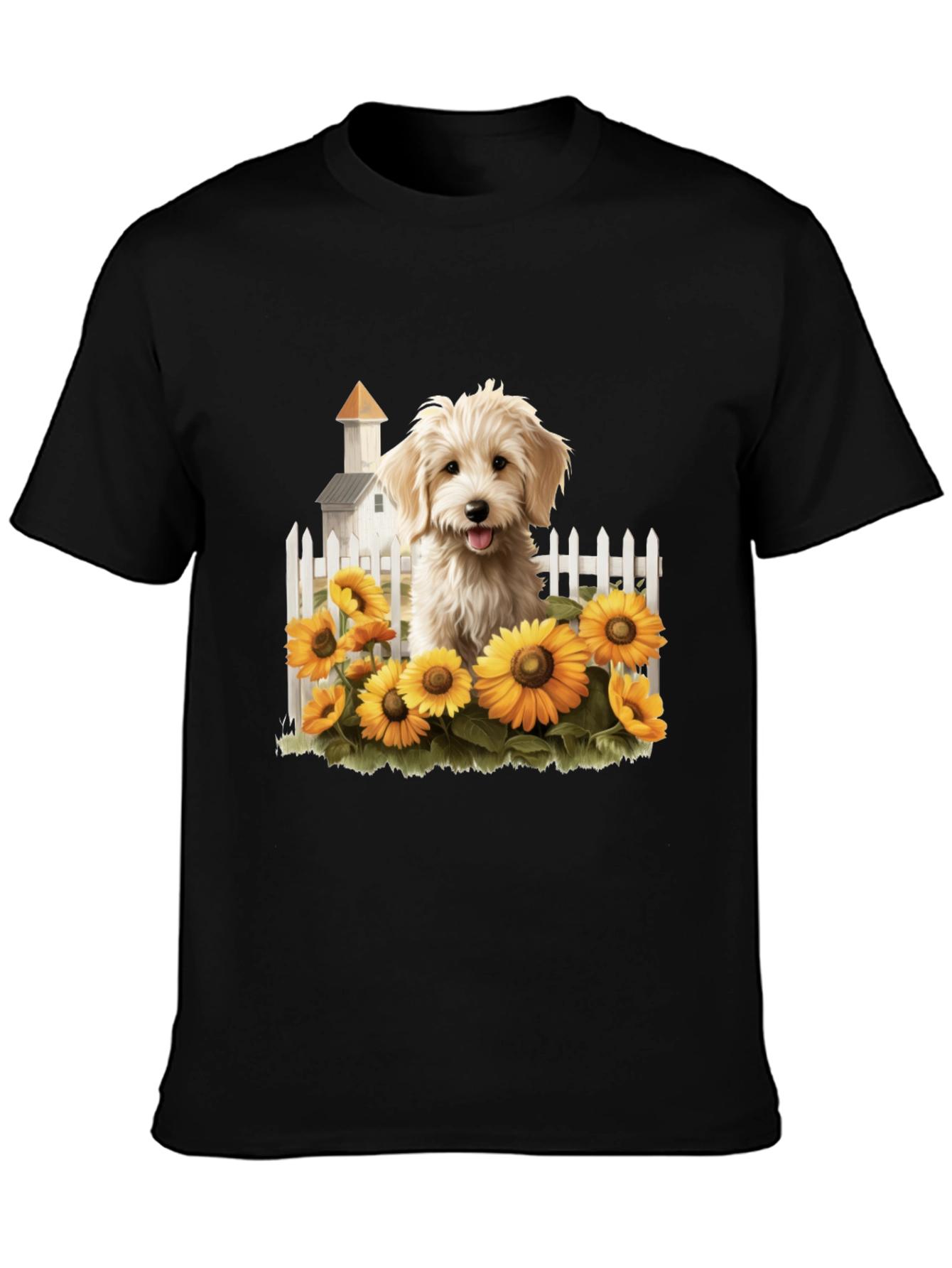 Sunflower Pup Graphic Tee