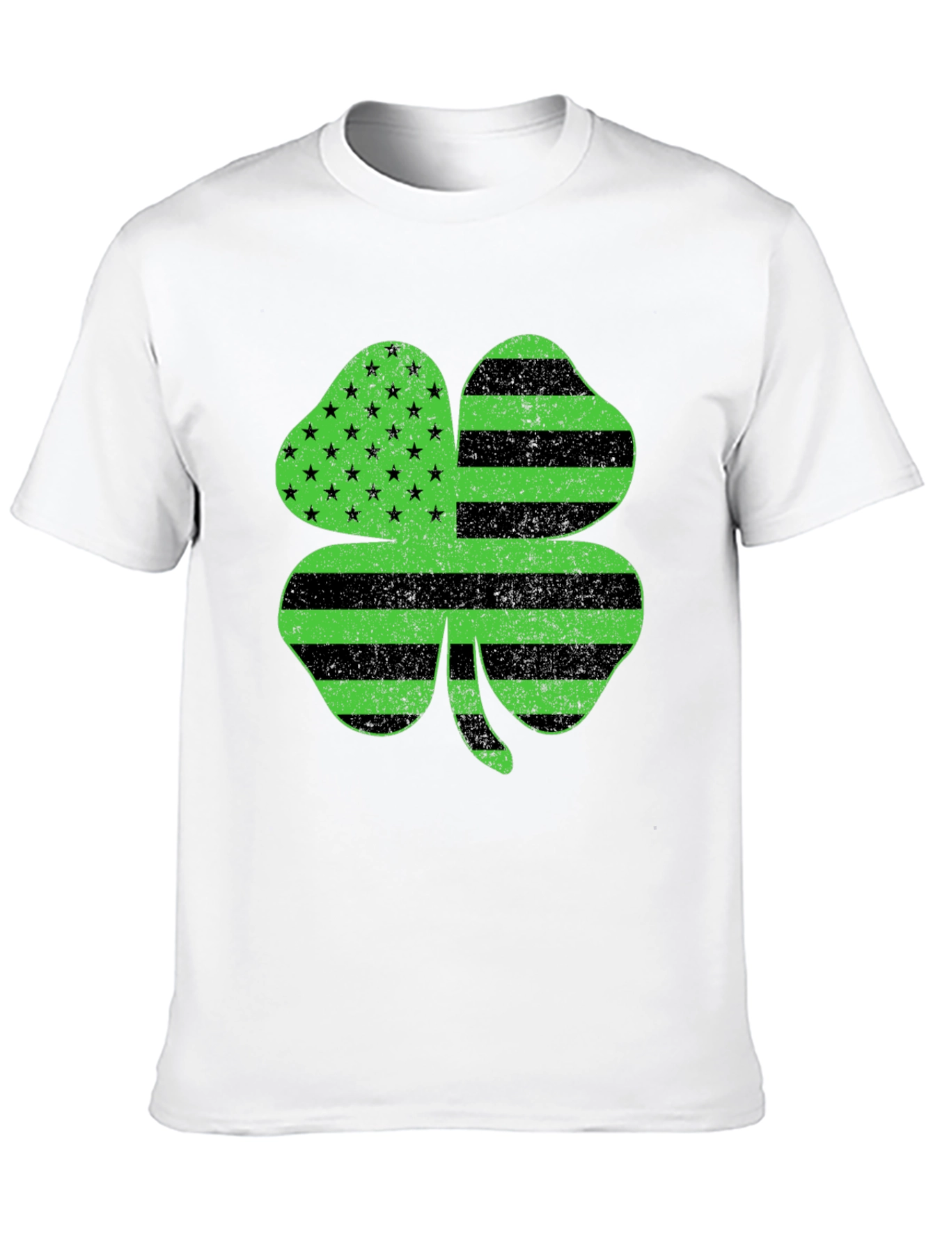 Shamrock American Flag T-Shirt - St. Patricks Day