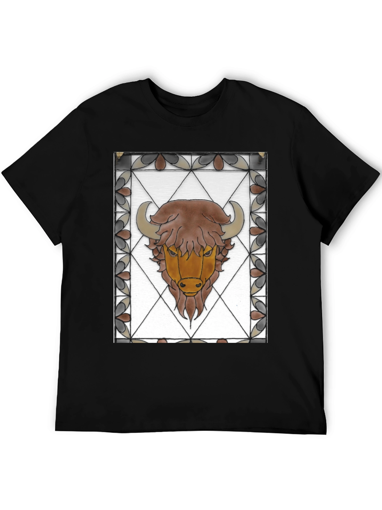 Bison Stained Glass Graphic Tee