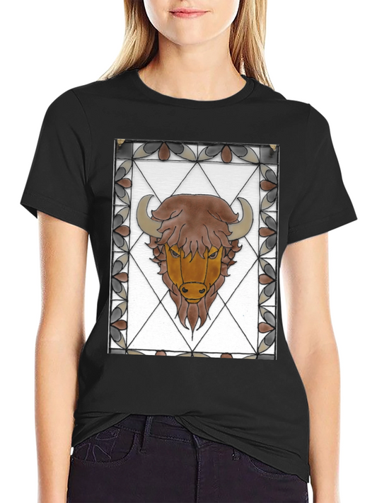 Bison Stained Glass Graphic Tee