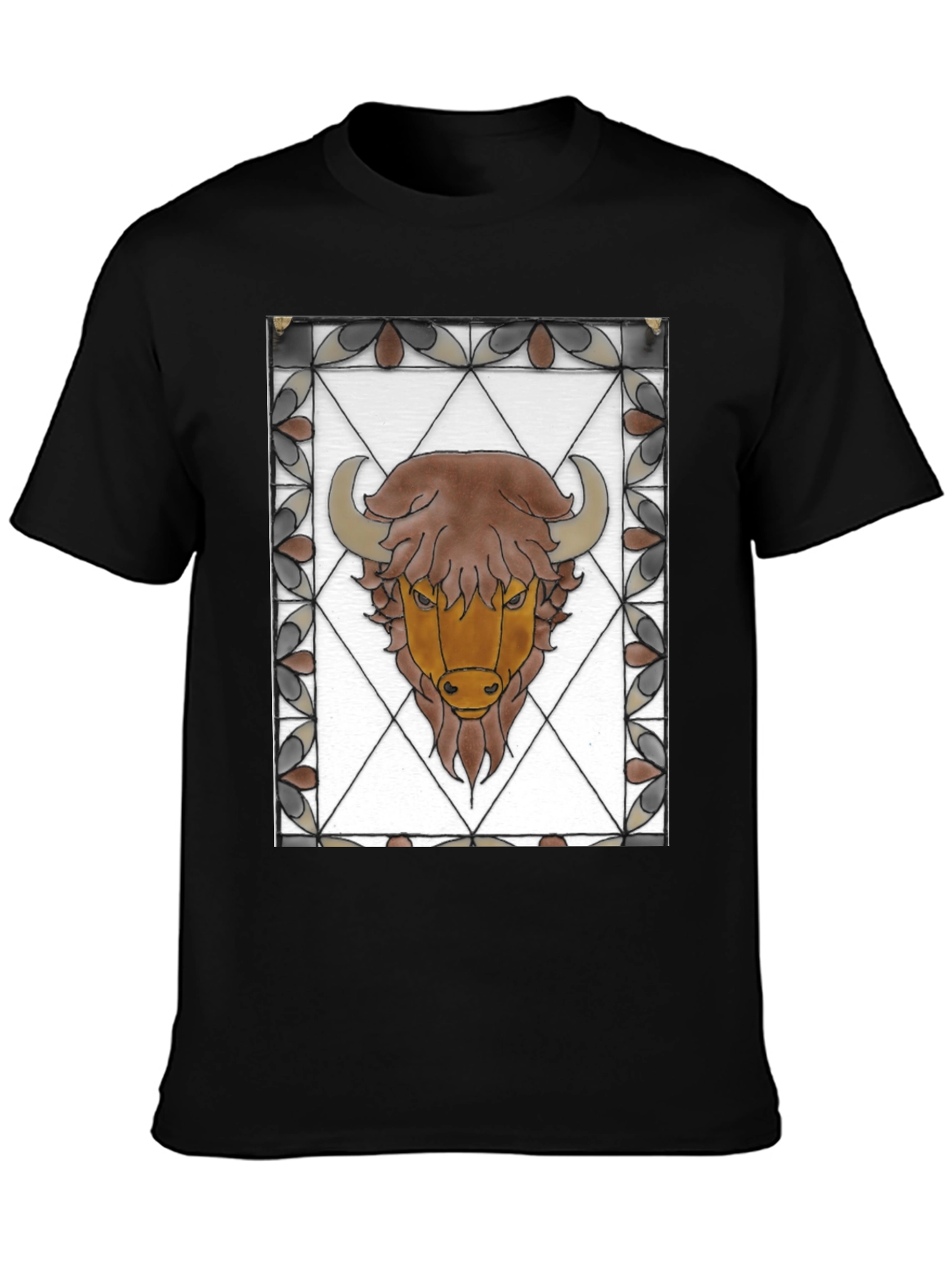 Bison Stained Glass Graphic Tee