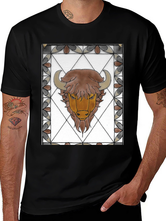Bison Stained Glass Graphic Tee