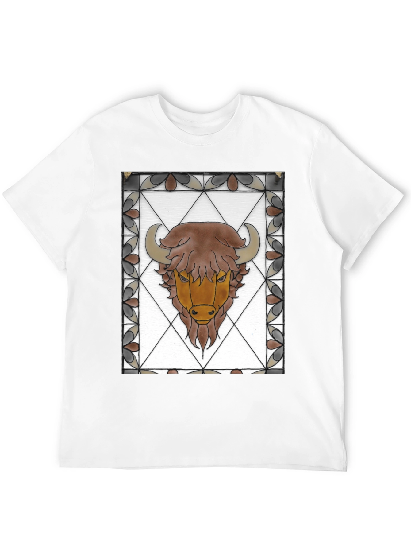 Bison Stained Glass Graphic Tee