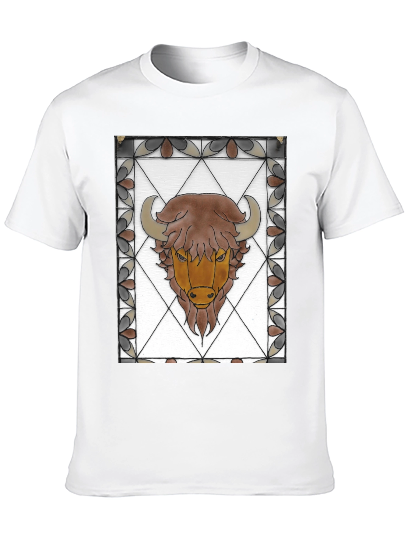 Bison Stained Glass Graphic Tee