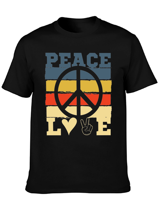 Peace Love T-Shirt - Retro Graphic Tee