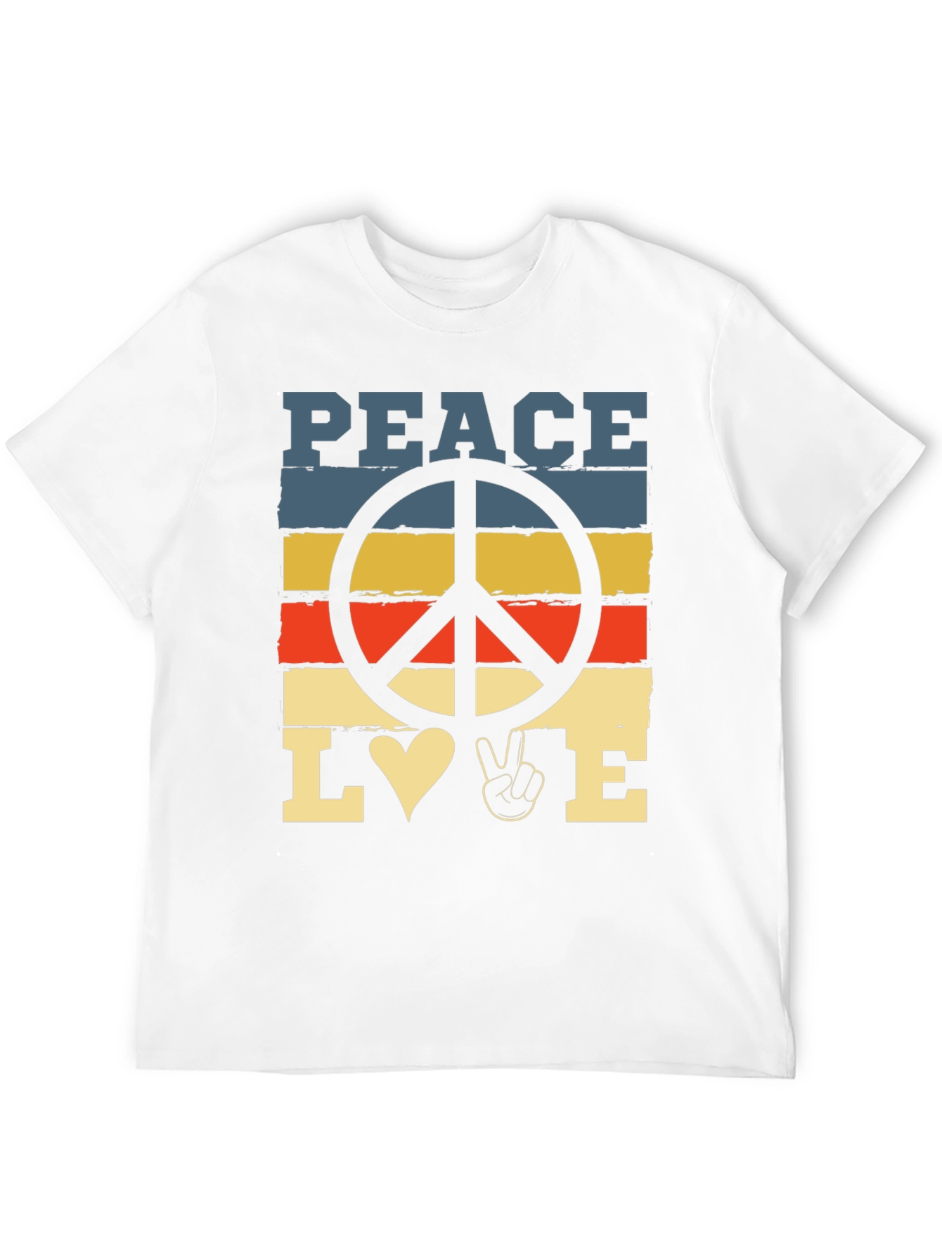 Peace Love T-Shirt - Retro Graphic Tee