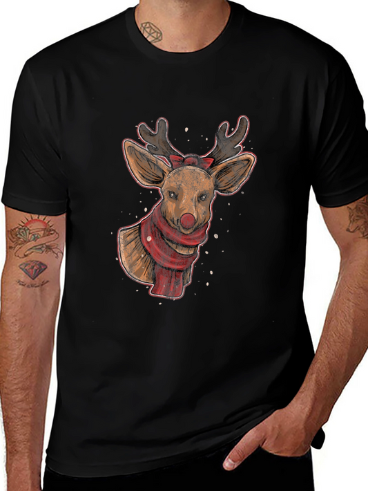 Reindeer Graphic Tee - Holiday Festive Style