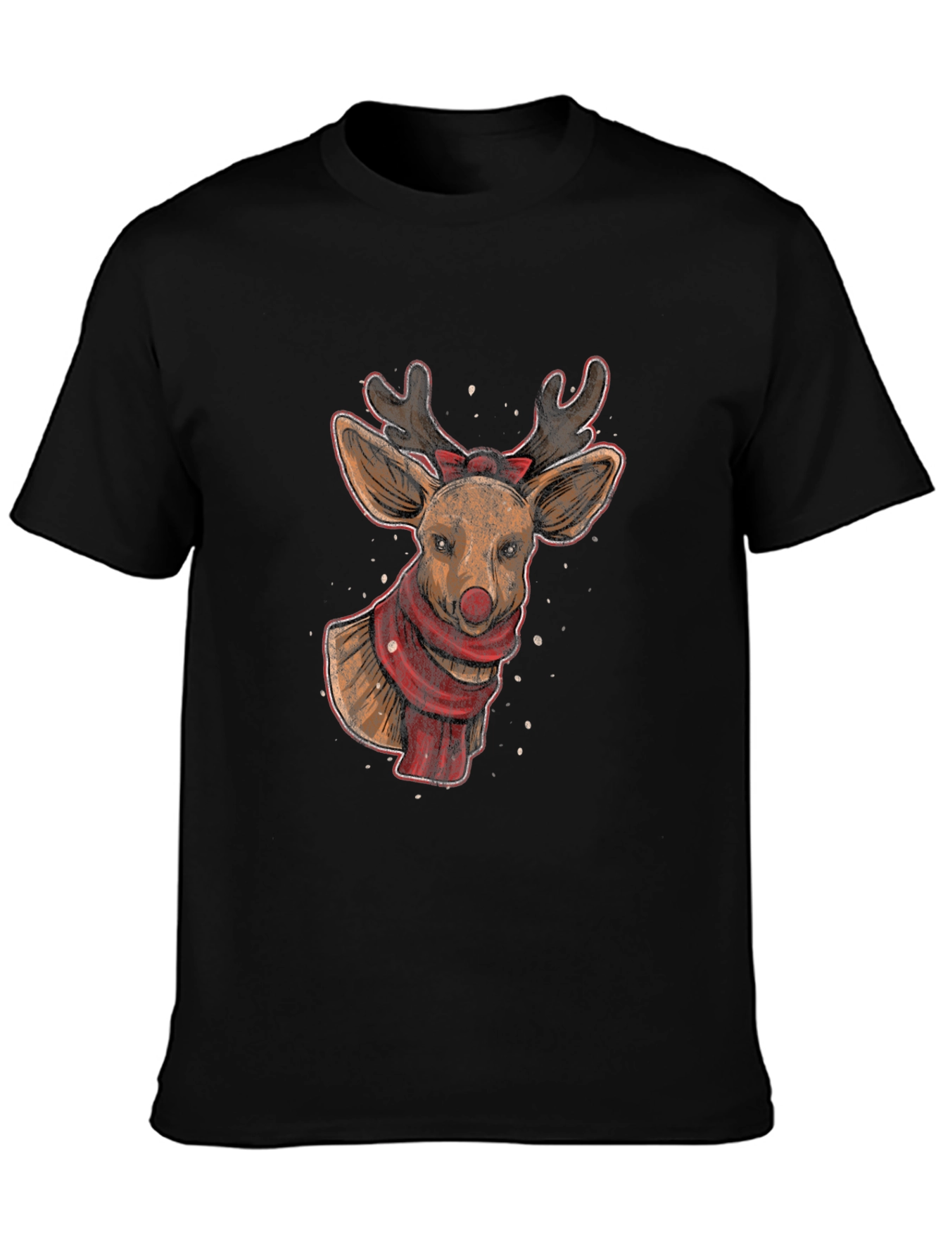 Reindeer Graphic Tee - Holiday Festive Style
