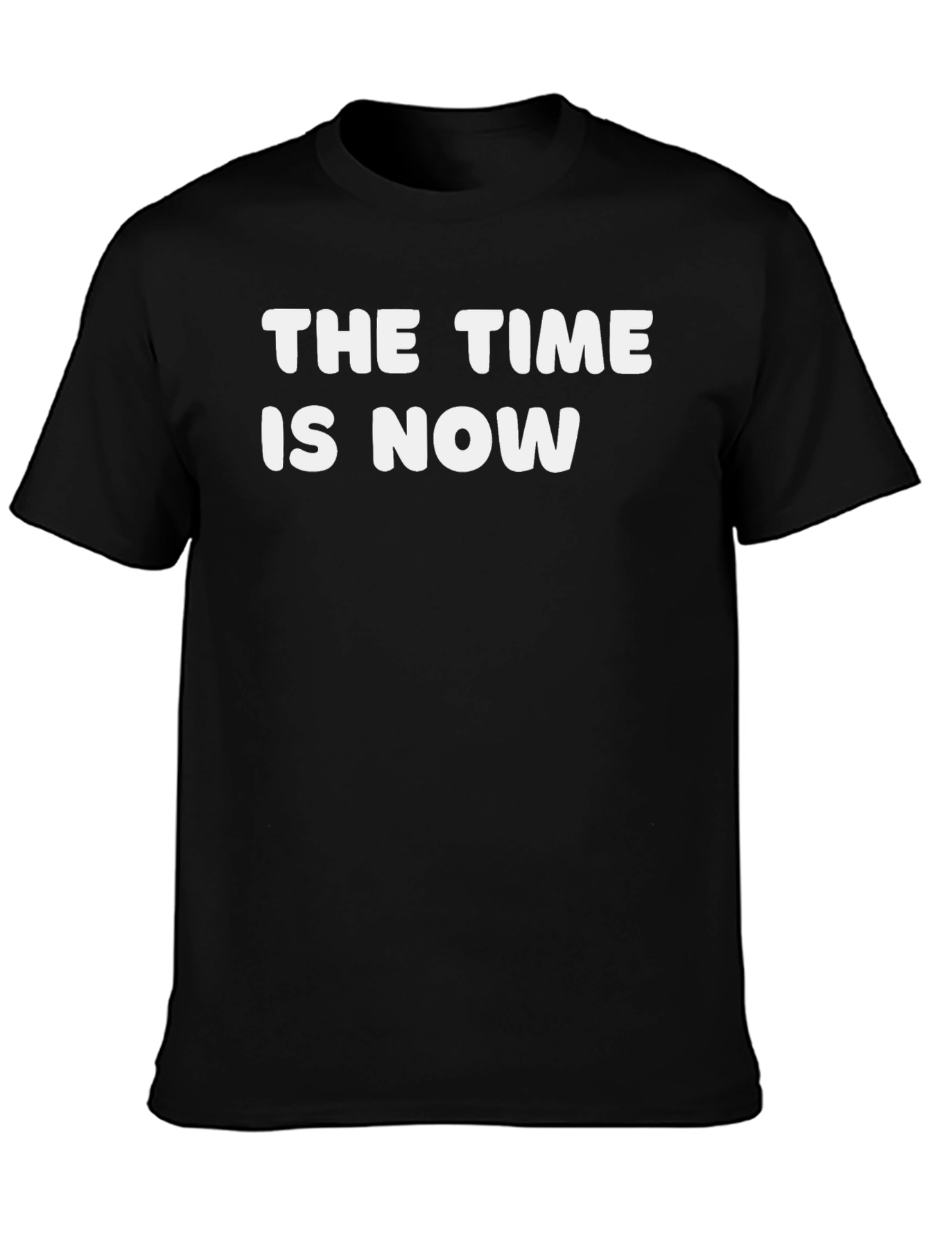 The Time Is Now Black Graphic Tee