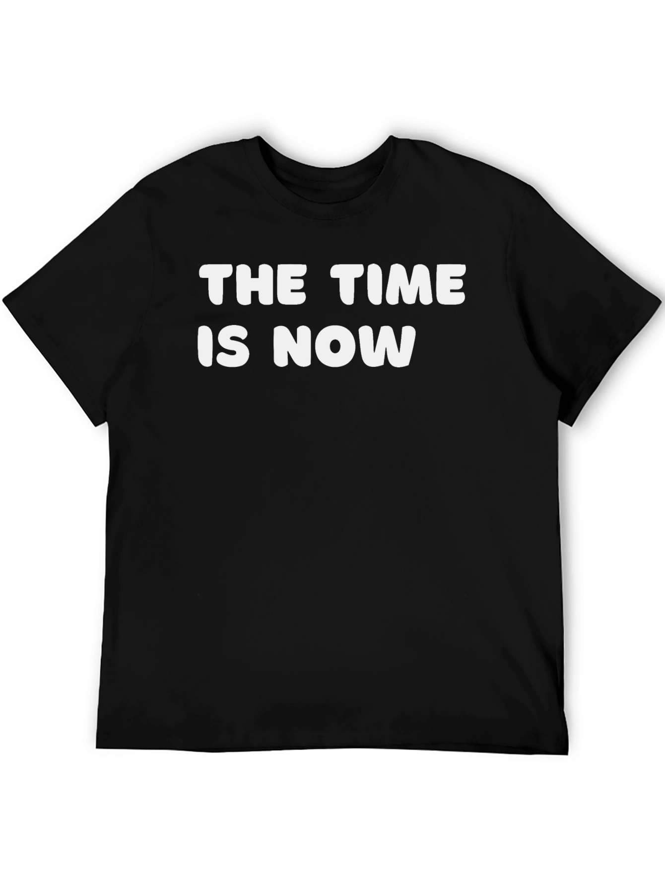 The Time Is Now Black Graphic Tee