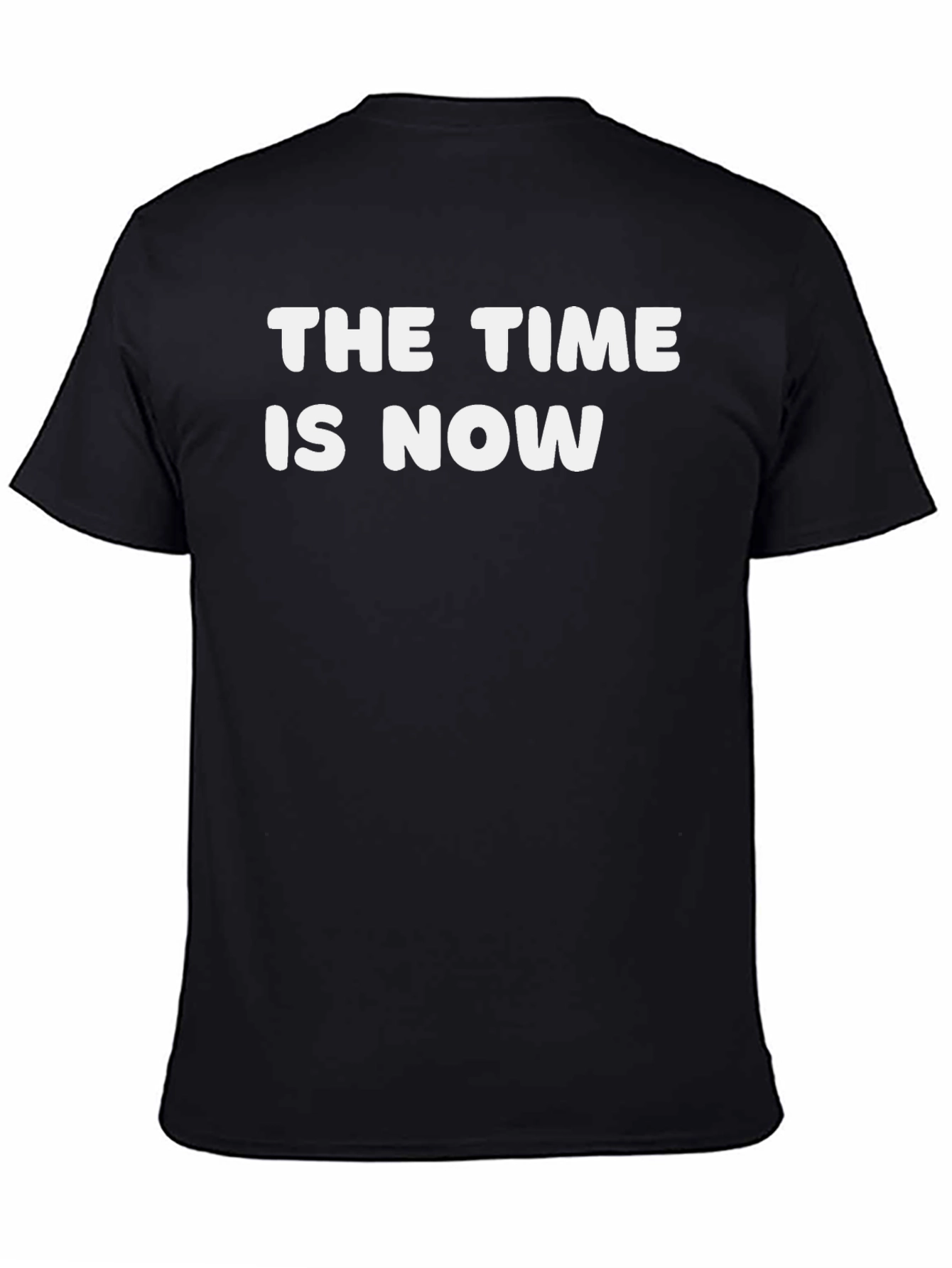 The Time Is Now Black Graphic Tee