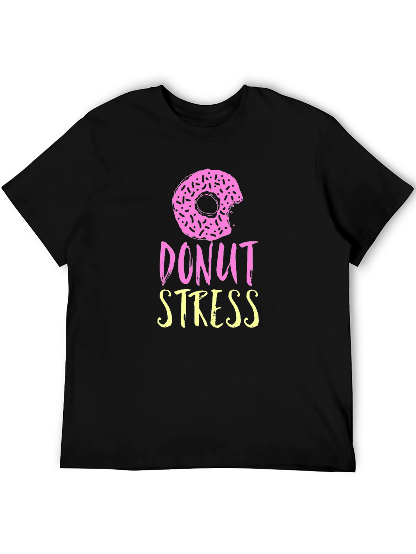 Donut Stress Black Graphic Tee